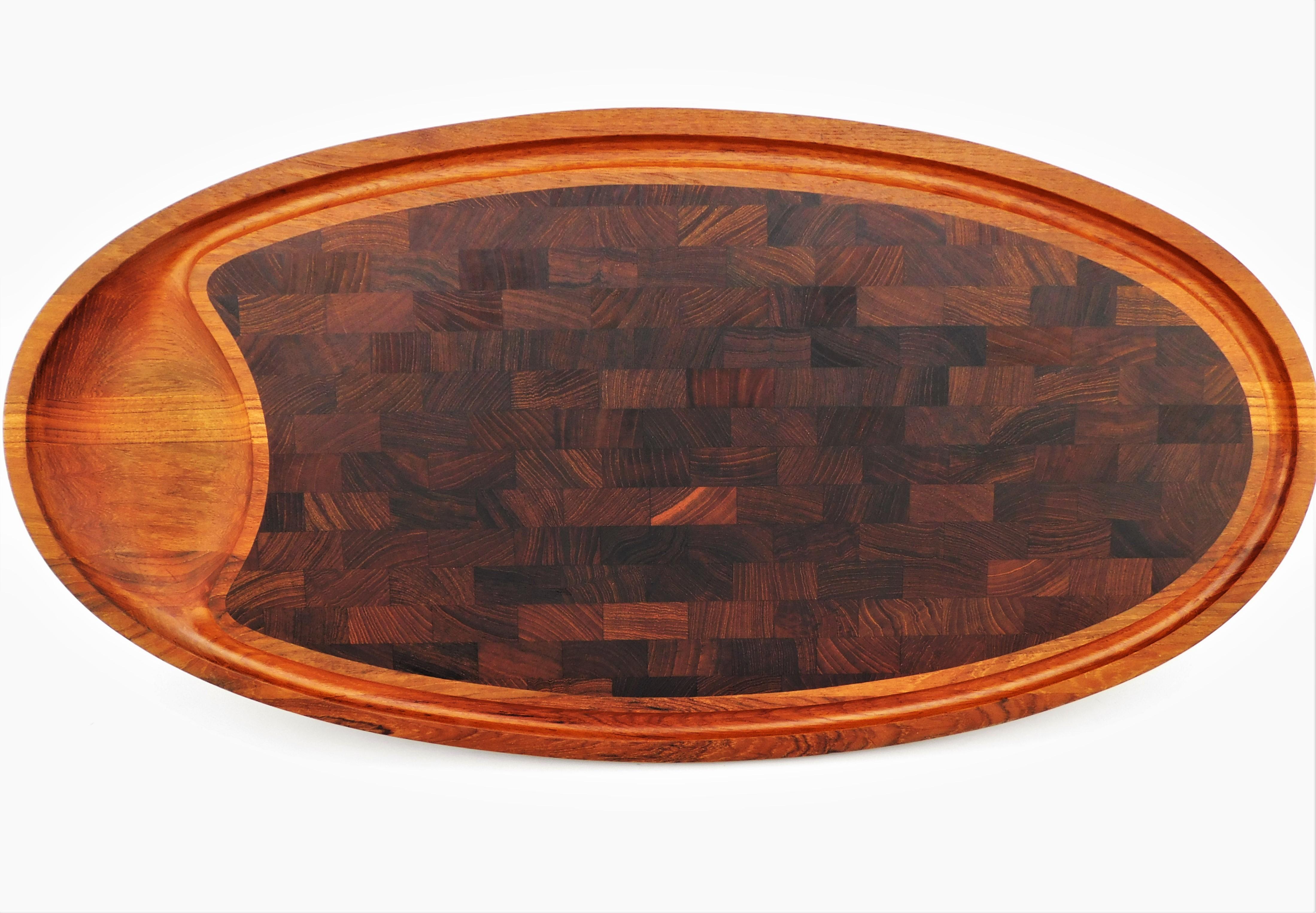 Large Dansk Design Teak Vintage Cutting Board Tray Platter by Jens H. Quistgaard For Sale 1