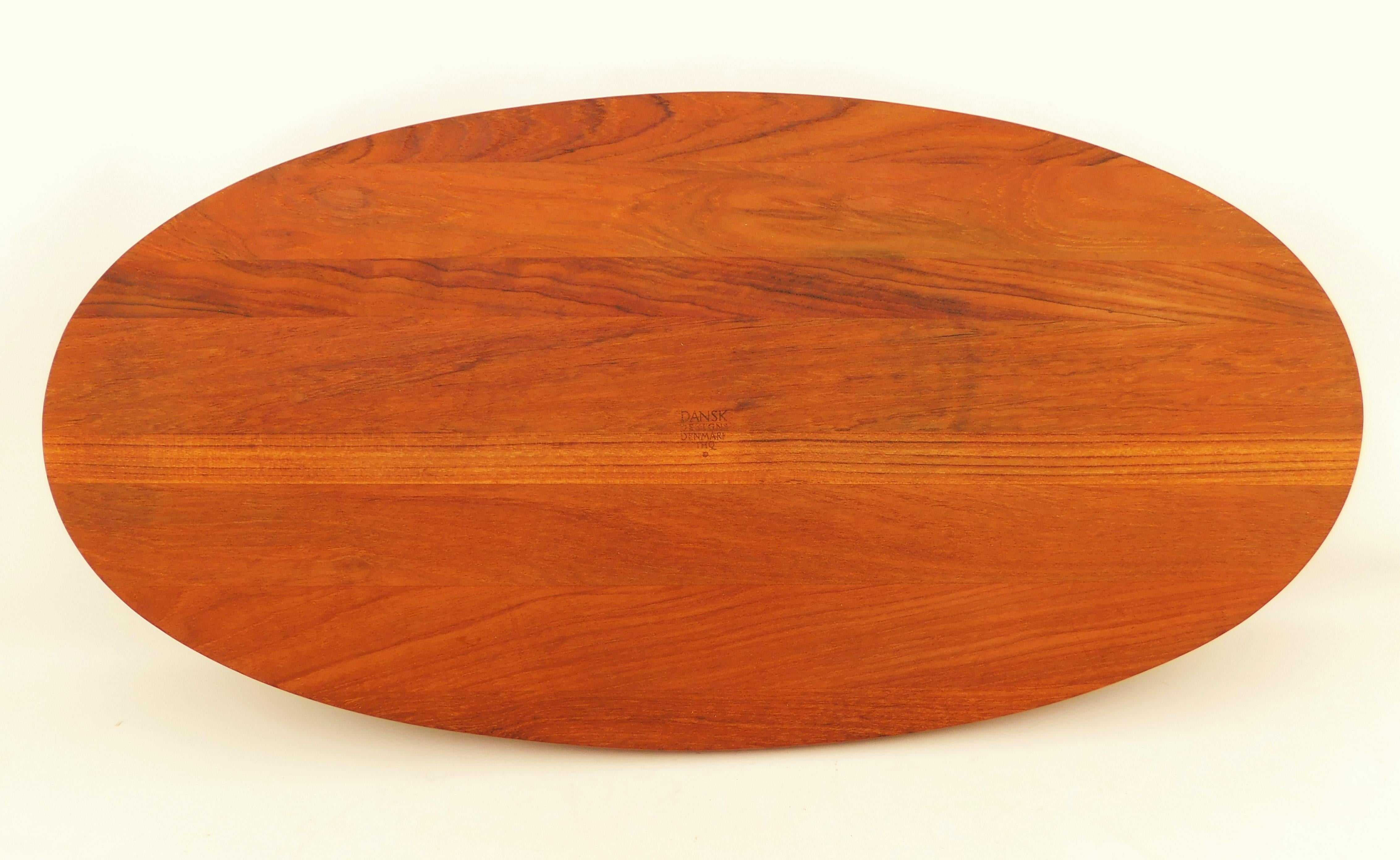 Large Dansk Design Teak Vintage Cutting Board Tray Platter by Jens H. Quistgaard For Sale 2