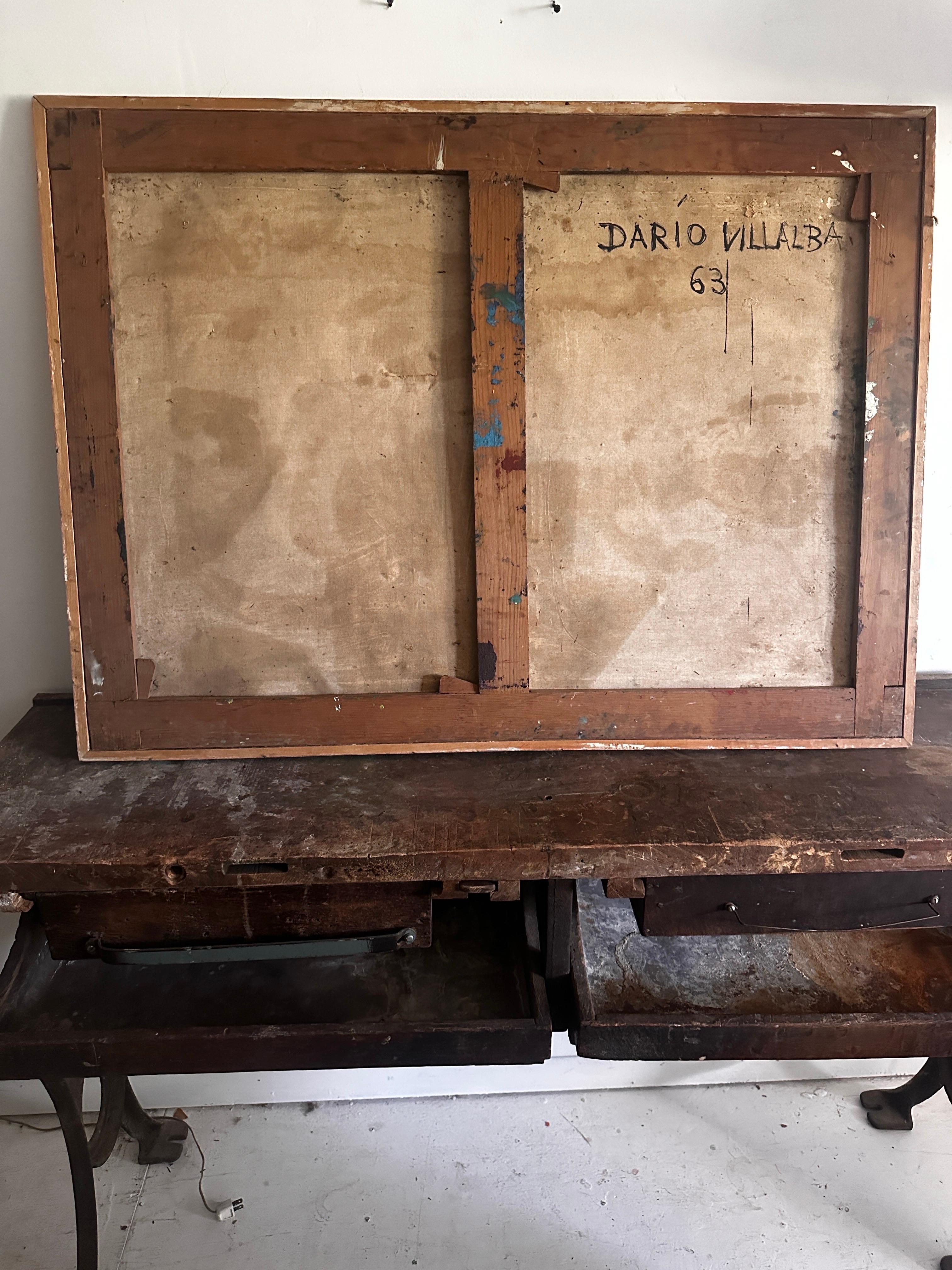 Großes abstraktes expressionistisches Gemälde Dario villalba aus dem Jahr 1963 im Angebot 1