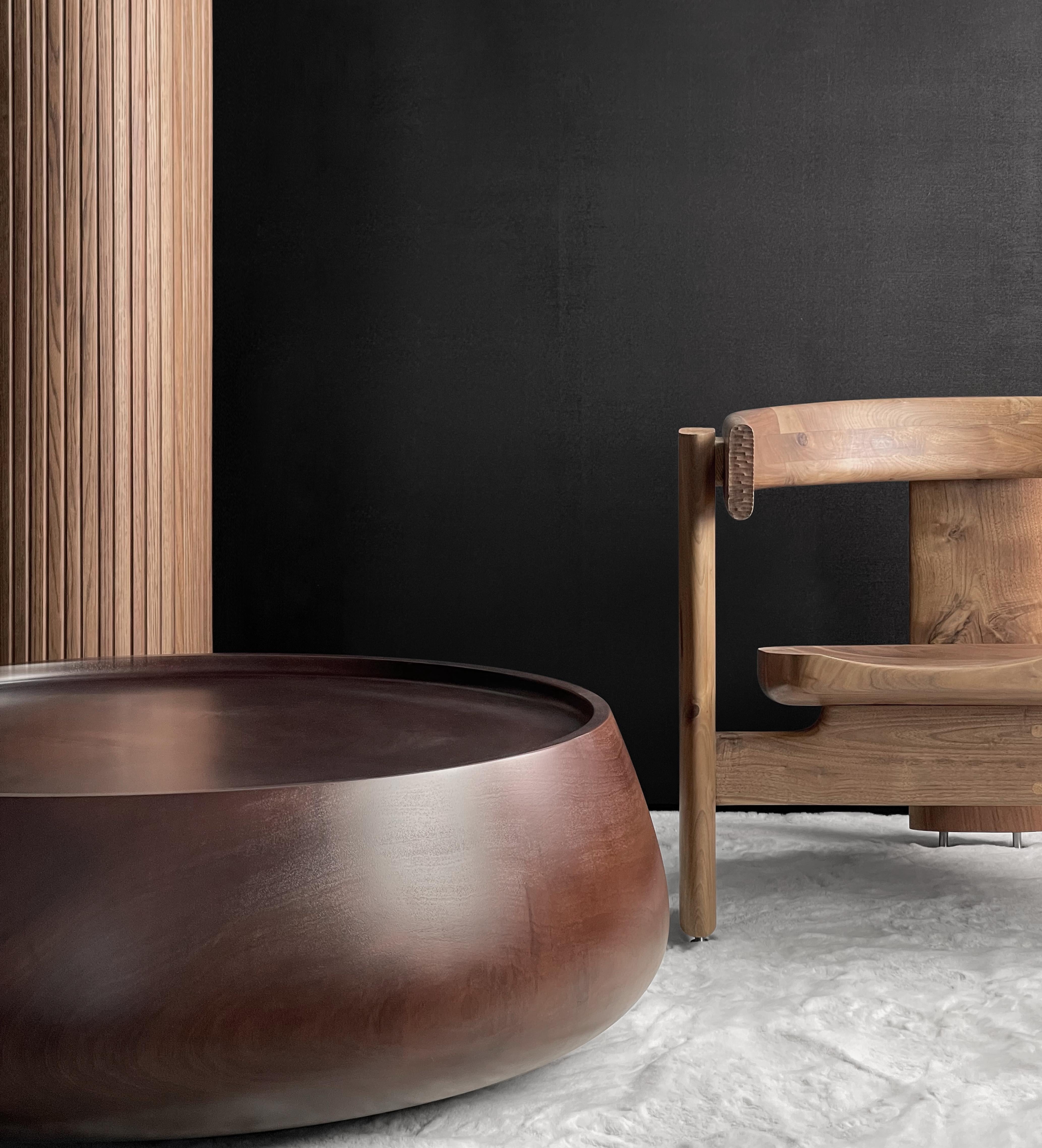 Grande table basse Hoàng Sa marron foncé 04 by ONON DETAILS en vente 3