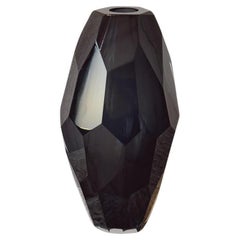 Vase Molato gris foncé soufflé à la main par Fendi Casa, Italie, années 1990