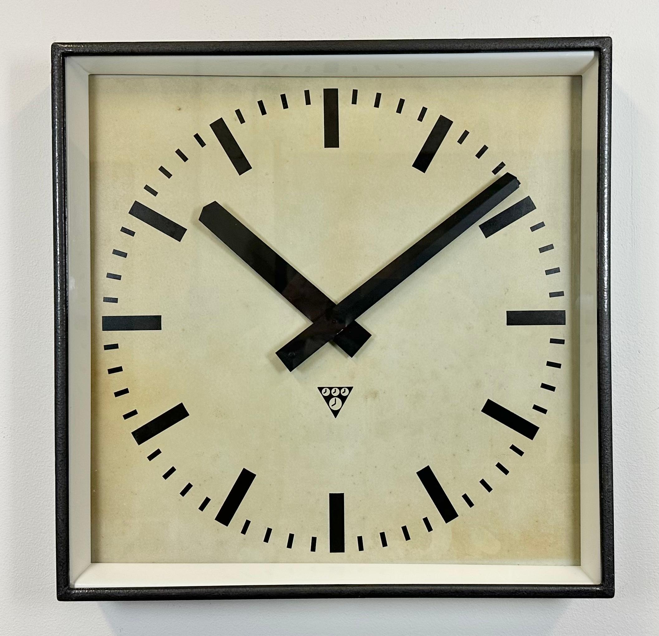black square wall clock