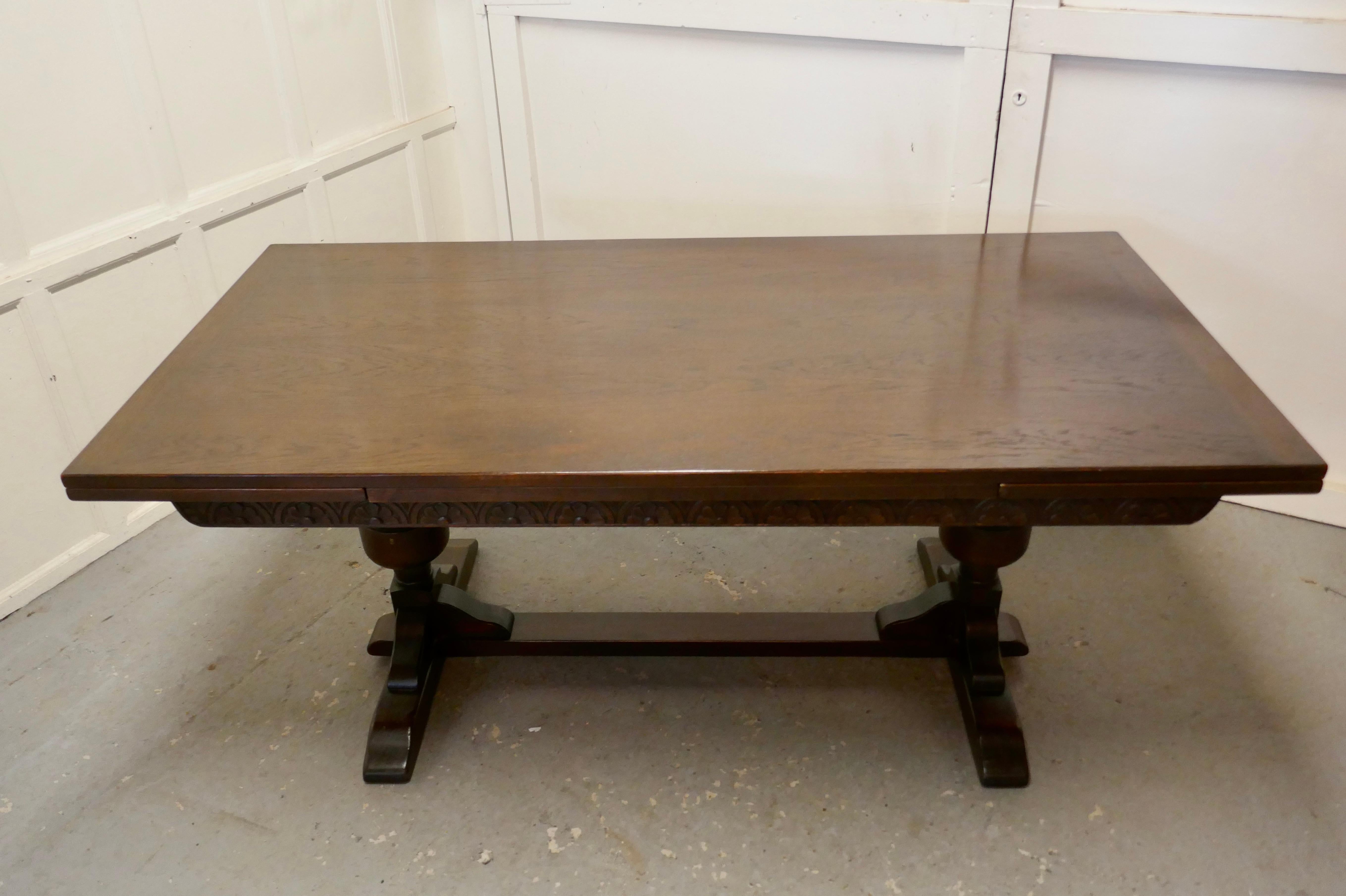 Large Dark Oak Refectory Extending Table 4