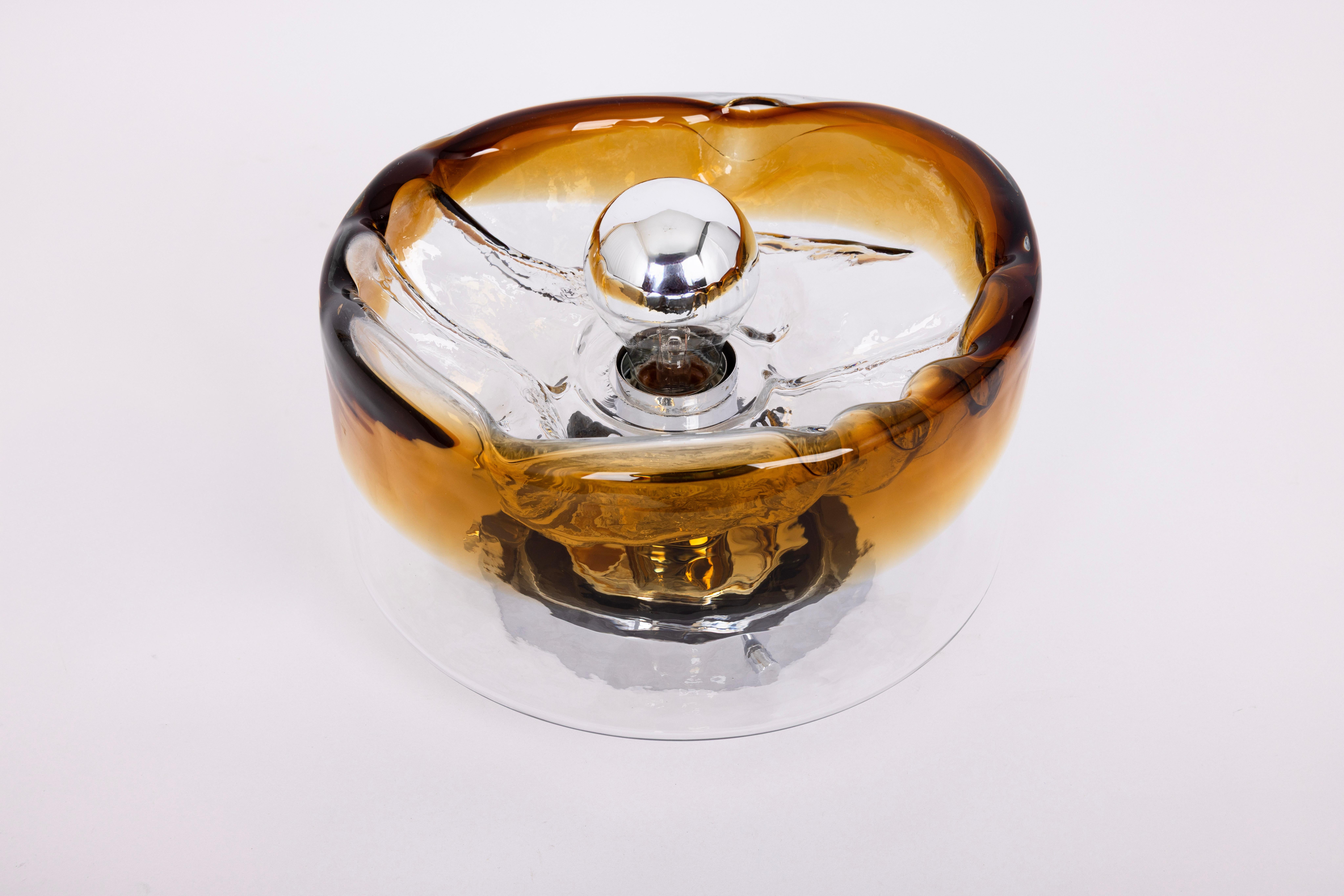 Gran aplique de cristal de Murano en tonos oscuros, Kaiser, Alemania, años 70 Alemán en venta