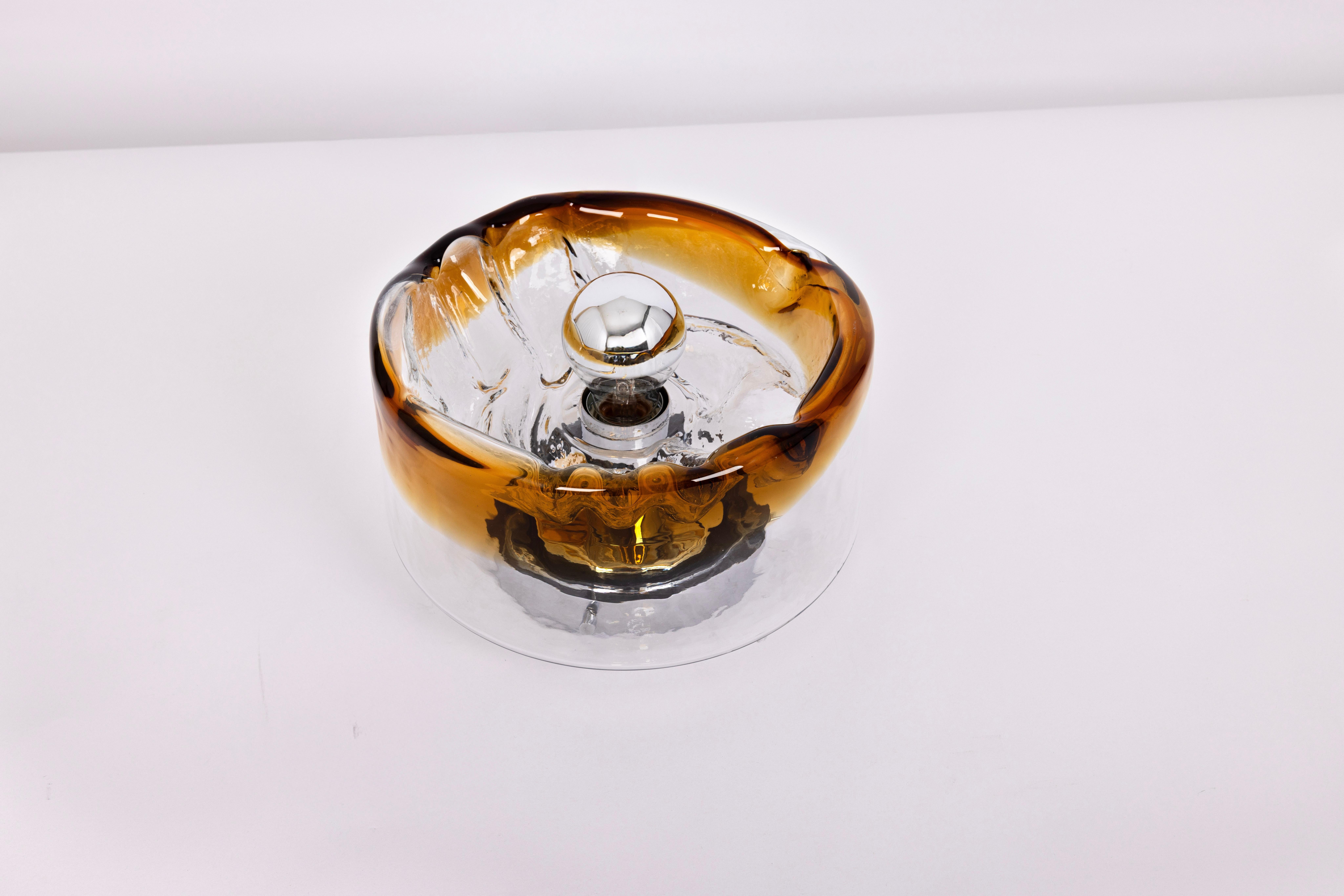 Gran aplique de cristal de Murano en tonos oscuros, Kaiser, Alemania, años 70 en Bueno estado para la venta en Aachen, NRW