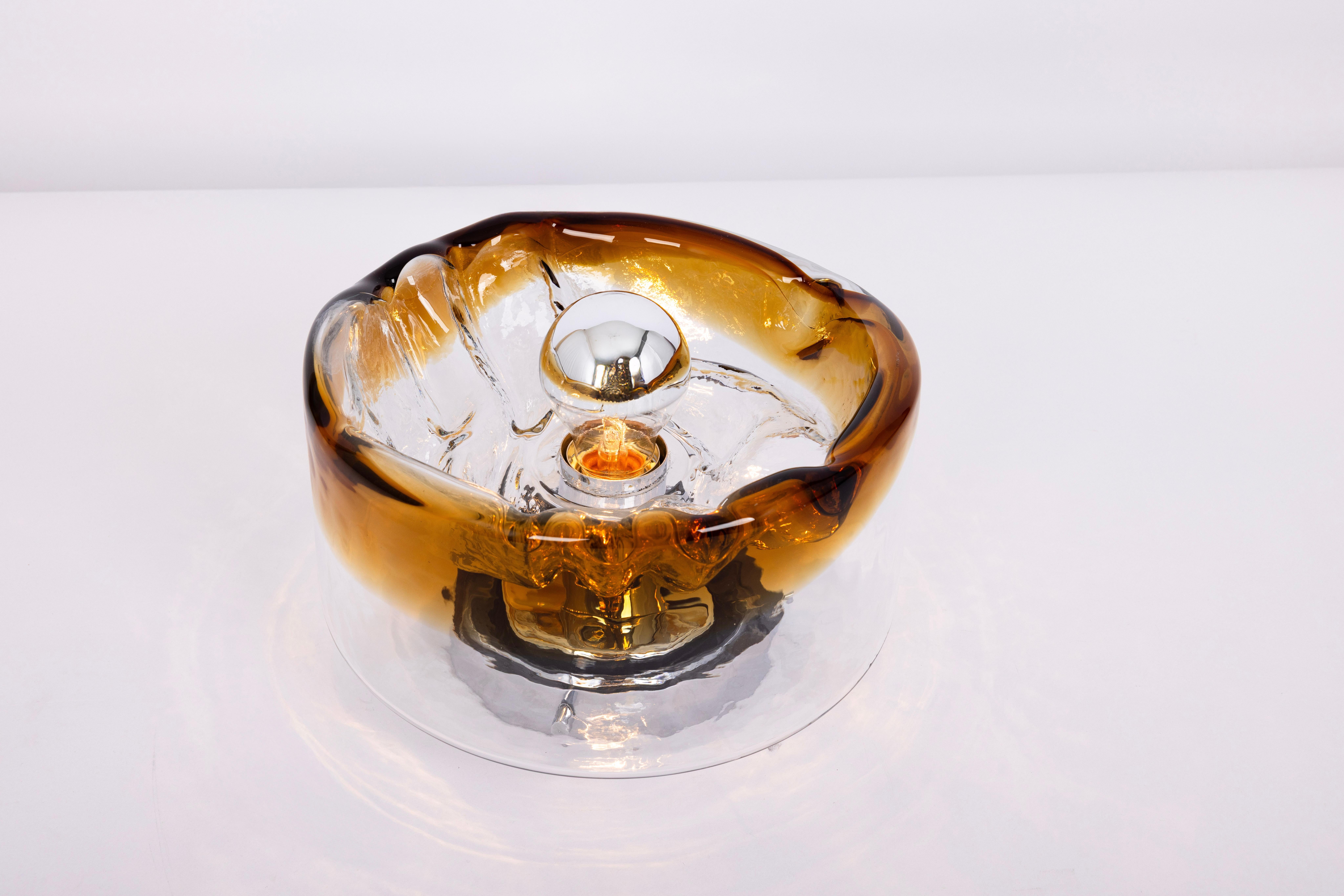 Gran aplique de cristal de Murano en tonos oscuros, Kaiser, Alemania, años 70 finales del siglo XX en venta