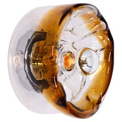 Large Dark Toned Murano Glass Wall Sconce, Kaiser, Germany, 1970s