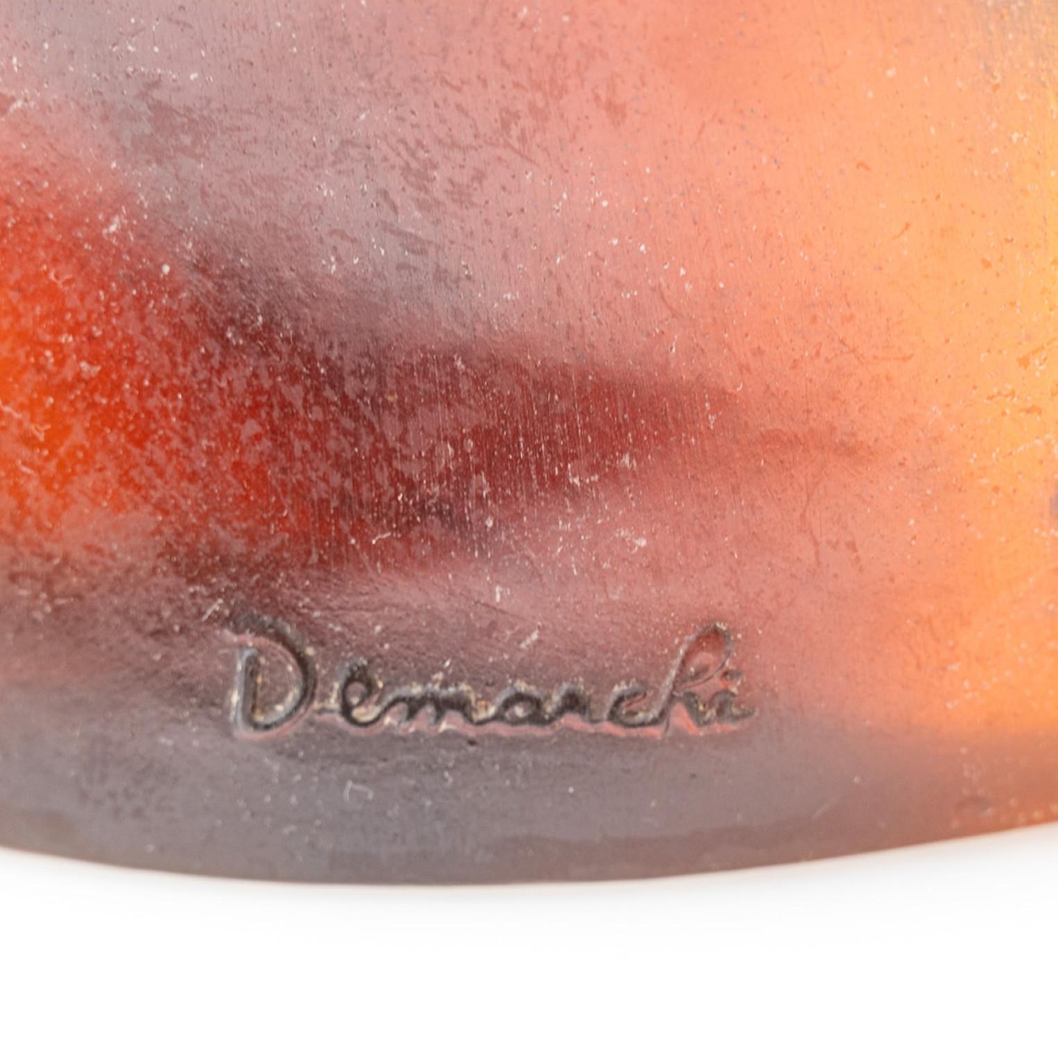 Große Daum Kunstglas-Silhouette Skulptur Bernstein Braun, Frankreich (Moderne) im Angebot