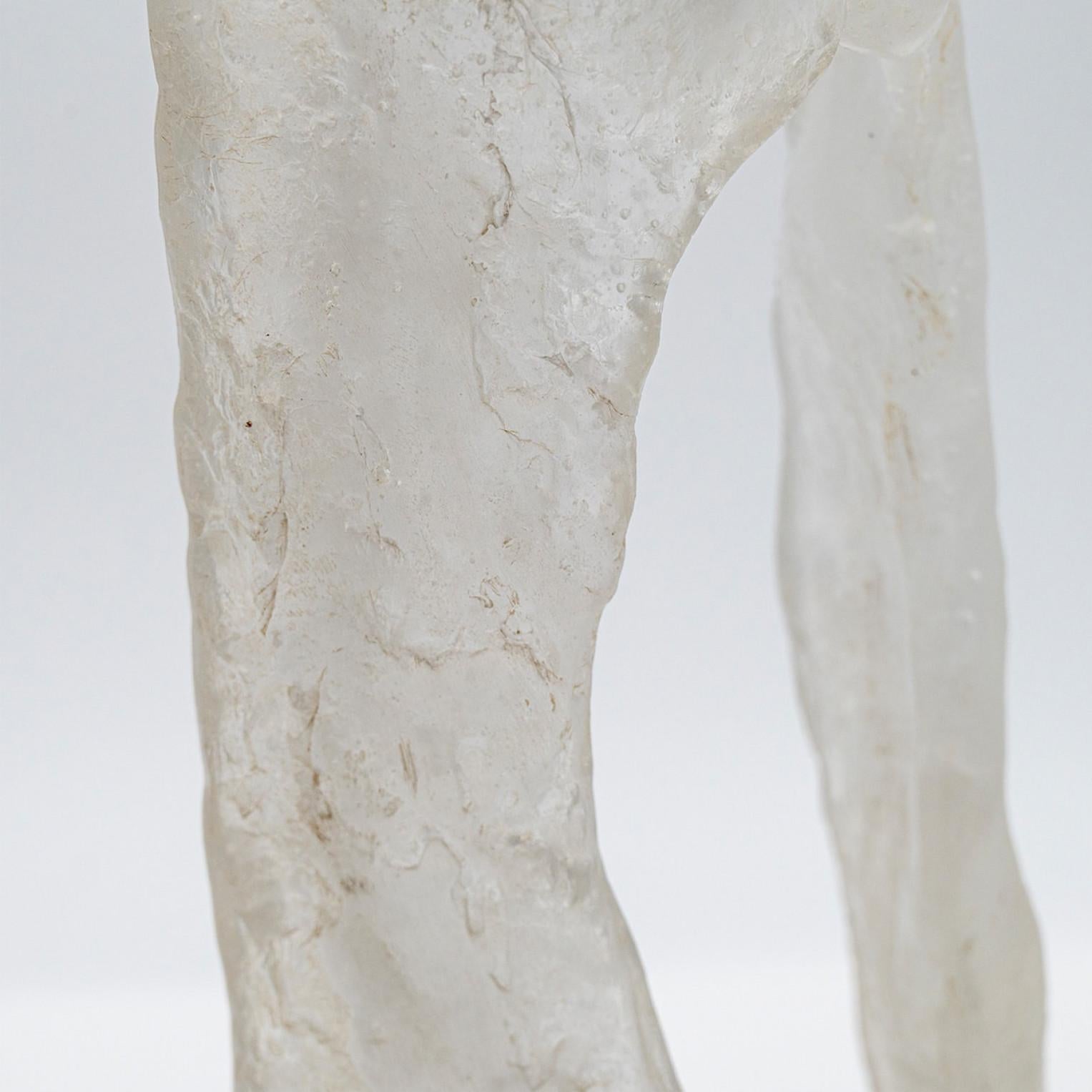 Grande scultura maschile e femminile in Pâte de verre di Daum, Couturier, Francia in vendita 2