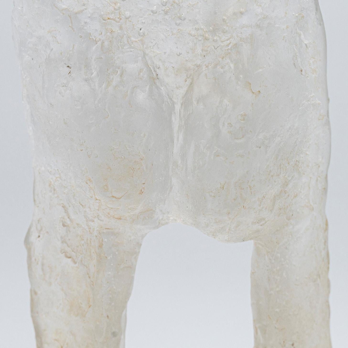 Fine XX secolo Grande scultura maschile e femminile in Pâte de verre di Daum, Couturier, Francia in vendita