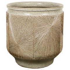 Large David Cressey and Robert Maxwell Sunburst Earthgender Planter