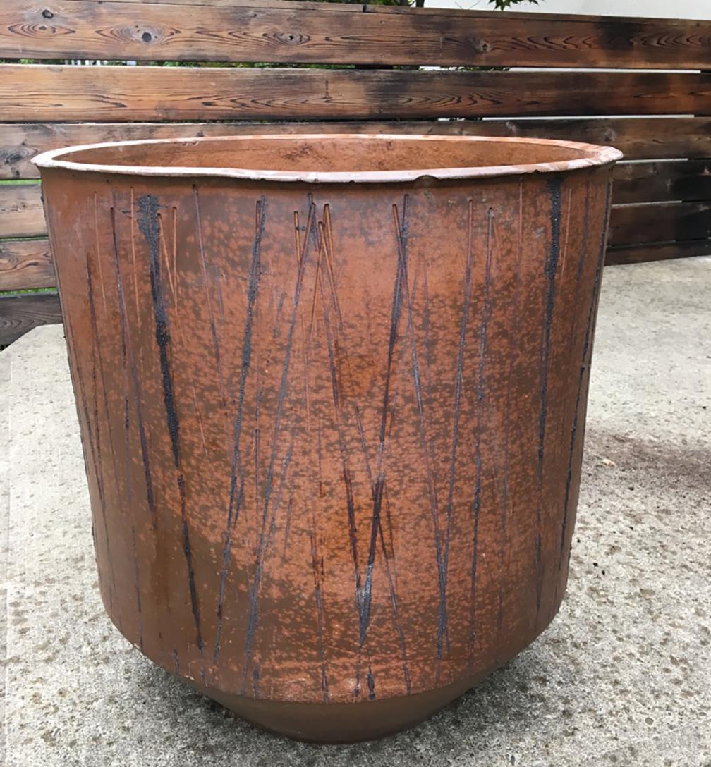 Monumental planter by David Cressey for Architectural Pottery. Small chips, etc. consistent with age. Excellent provenance.