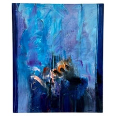 Large David Large Armitage Abstract Painting On Canvas