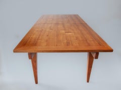 Grande tavolo da pranzo De Coene per 10 persone in Oak, anni '50