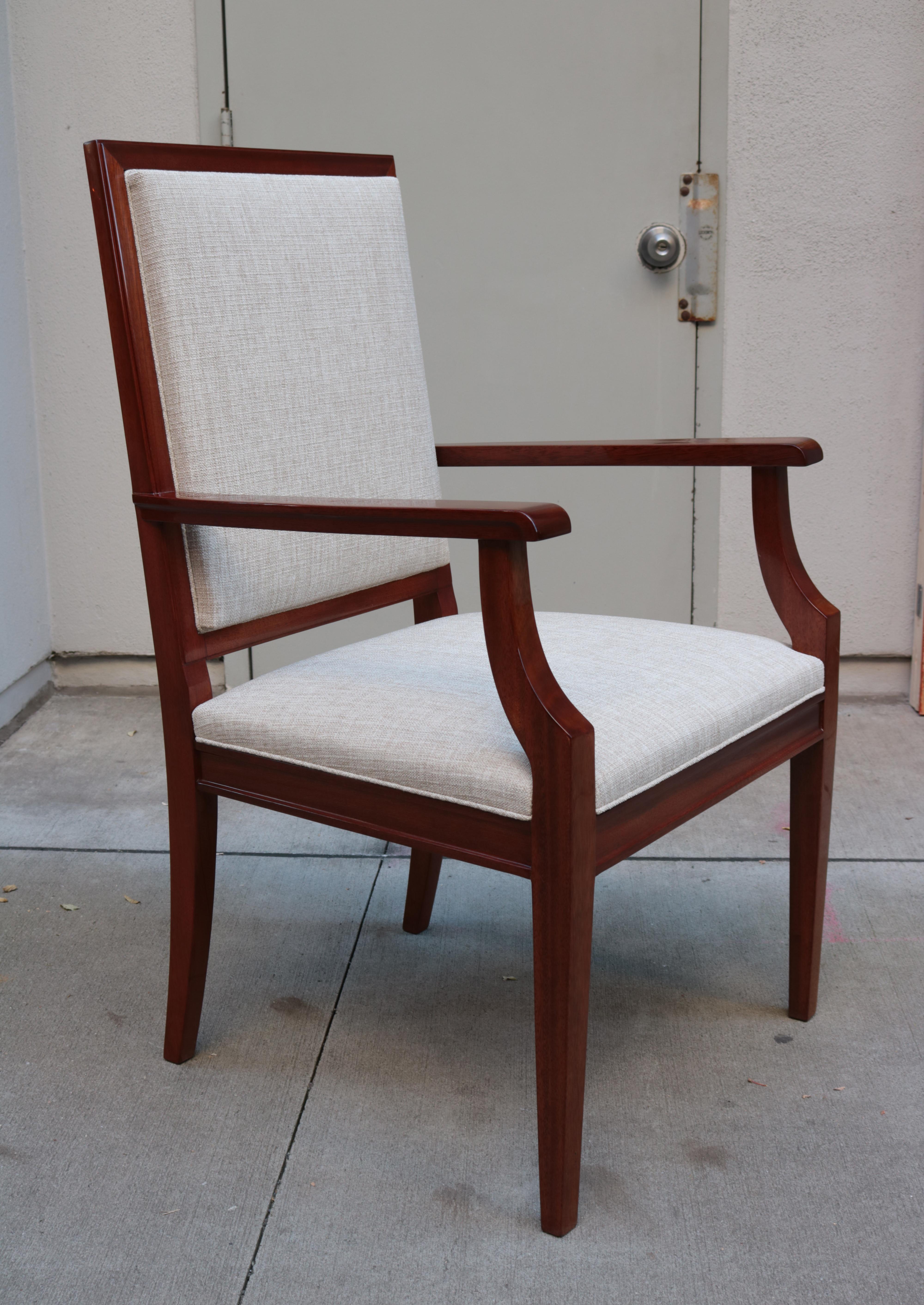 A De Coene Fères Art Deco desk chair. 
Mahogany.