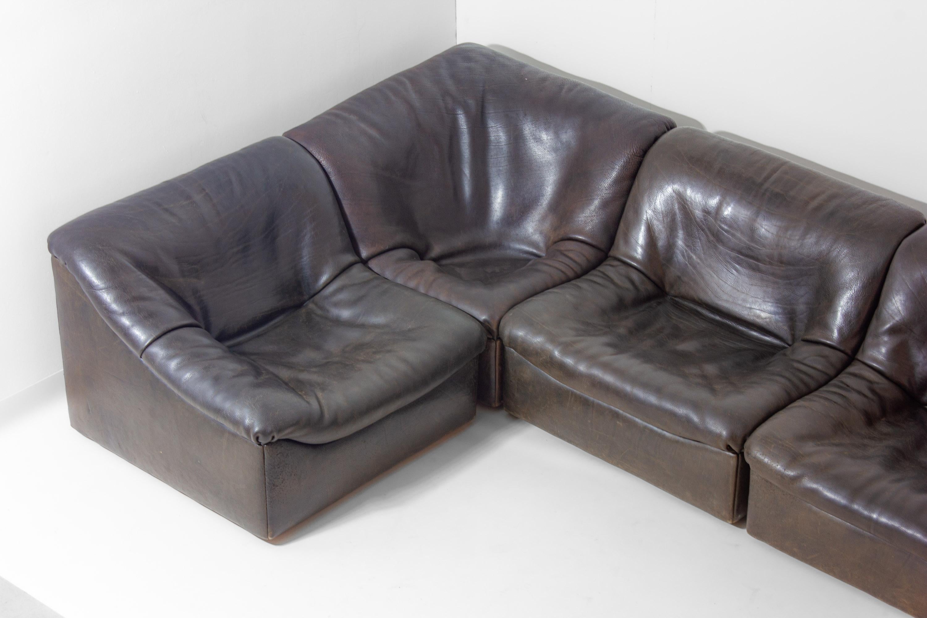 Grand canapé modulaire De Sede 'DS-46' avec fauteuil, Suisse 1970 en vente 7