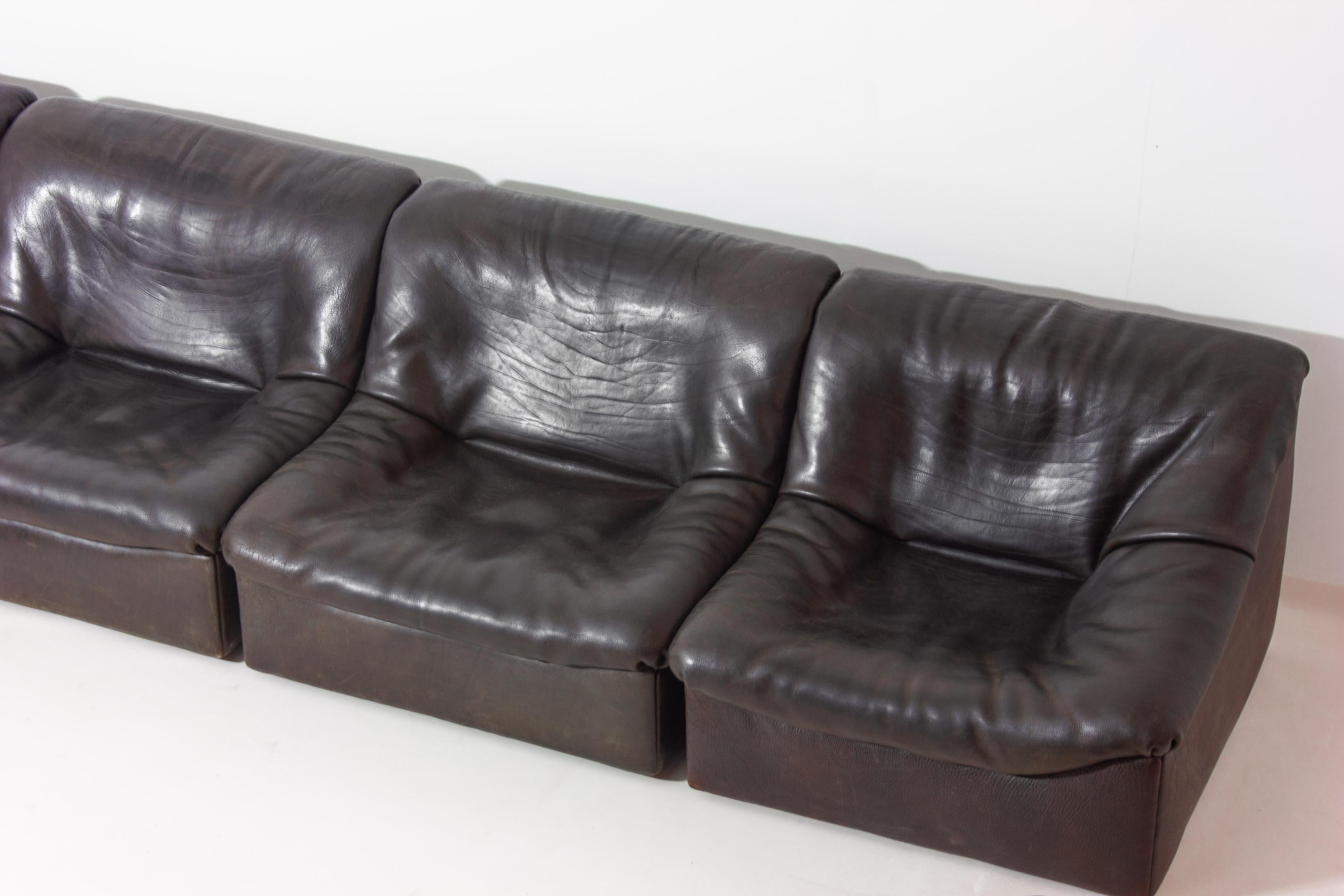 Grand canapé modulaire De Sede 'DS-46' avec fauteuil, Suisse 1970 en vente 8