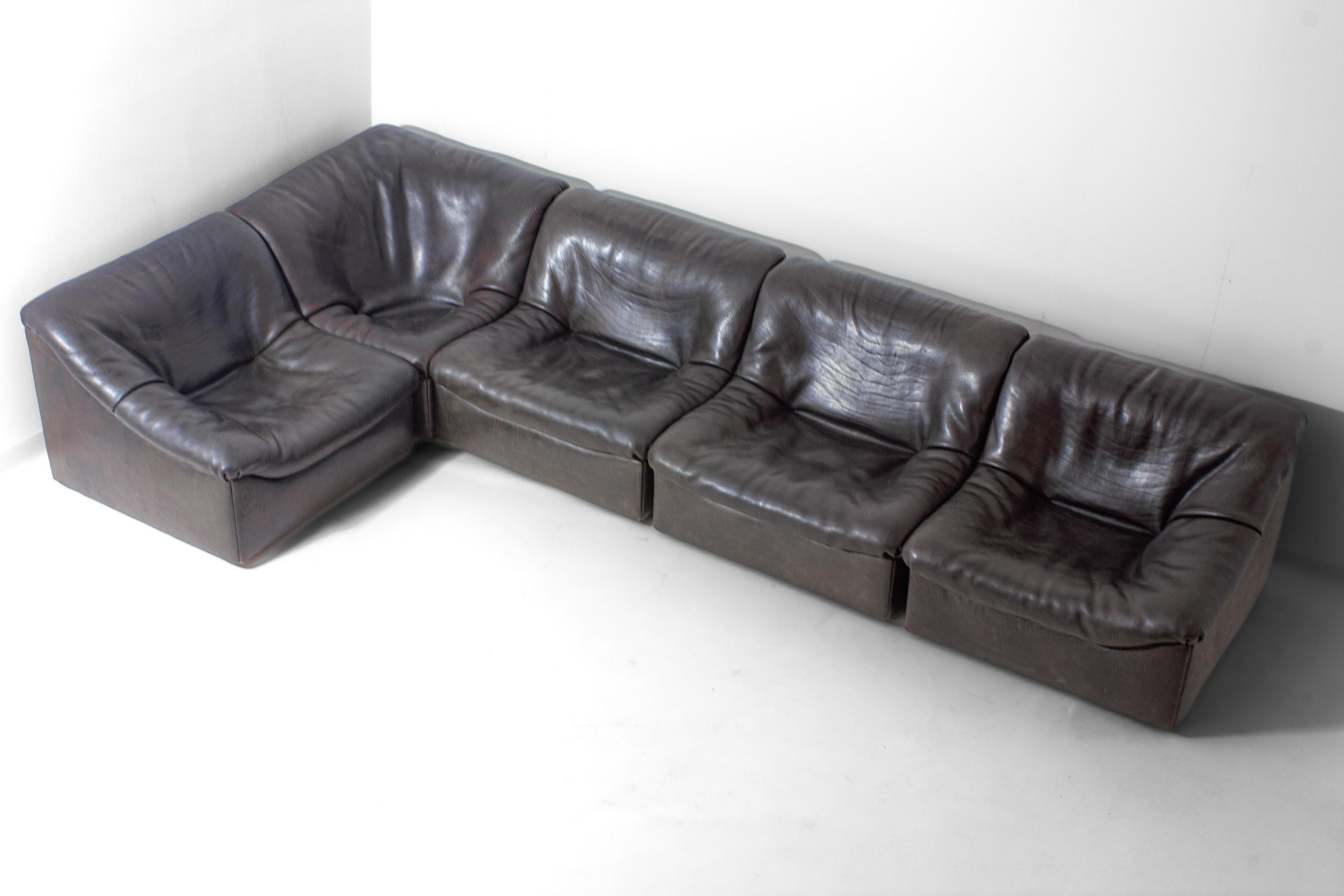 Grand canapé modulaire De Sede 'DS-46' avec fauteuil, Suisse 1970 en vente 10