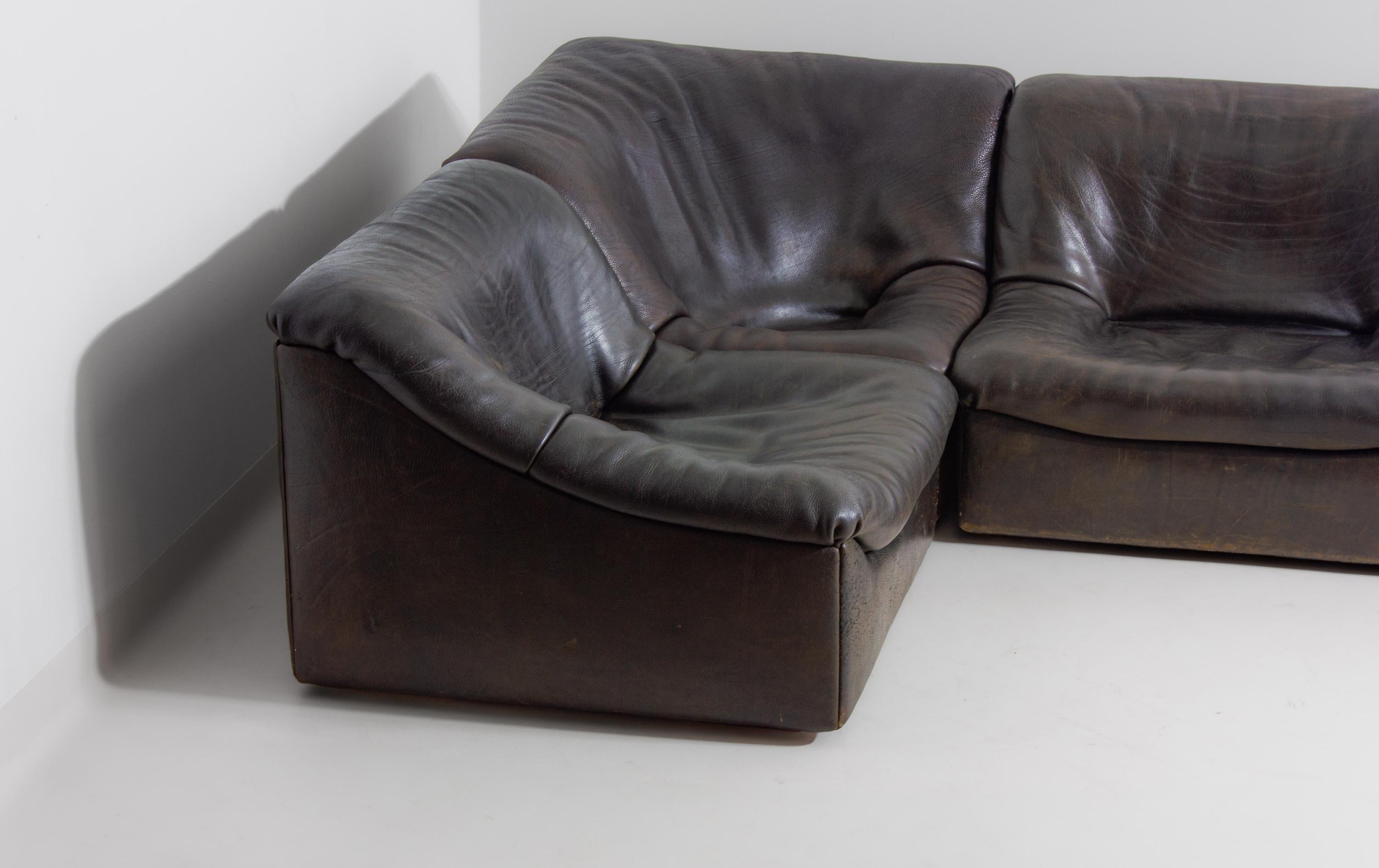 Mid-Century Modern Grand canapé modulaire De Sede 'DS-46' avec fauteuil, Suisse 1970 en vente