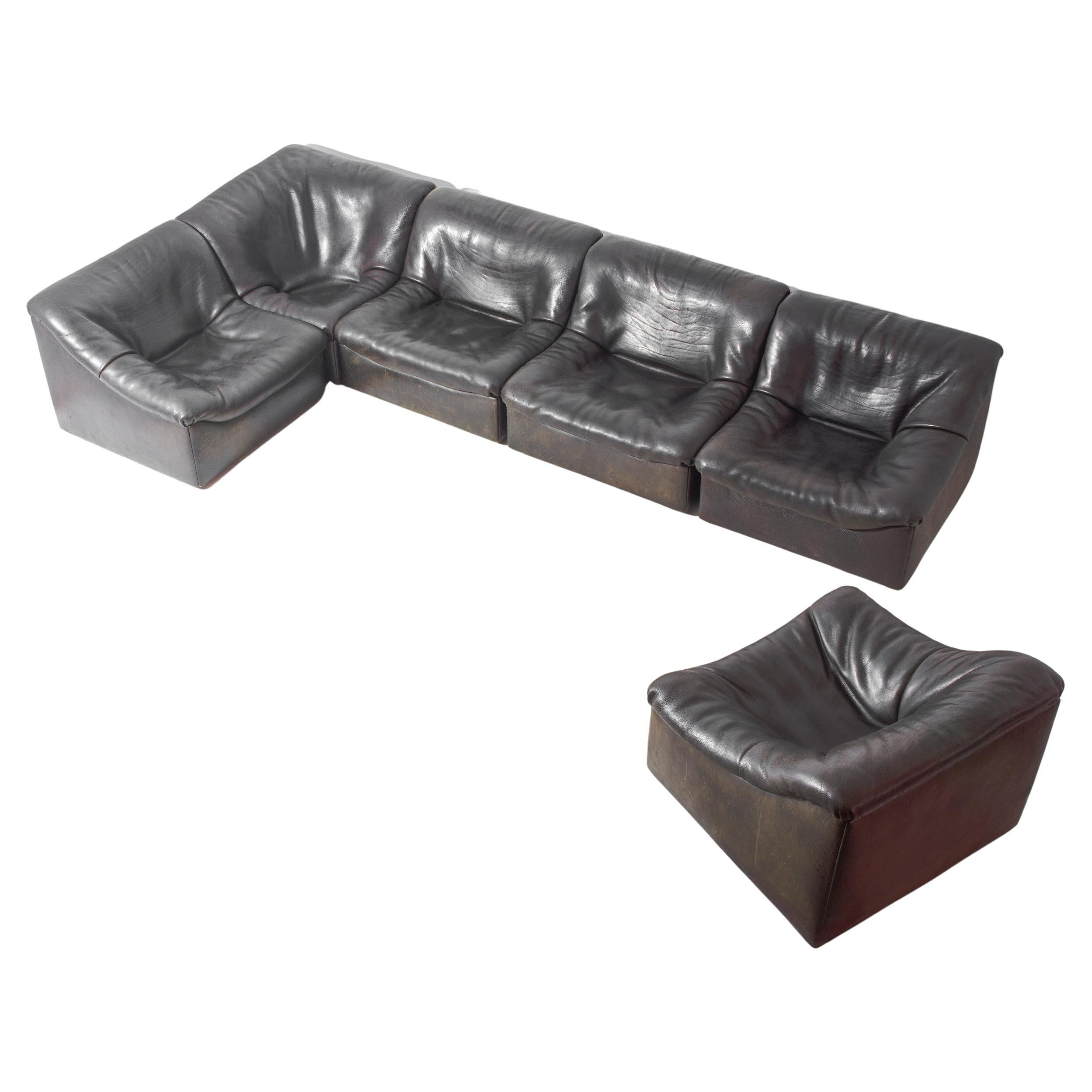 Grand canapé modulaire De Sede 'DS-46' avec fauteuil, Suisse 1970