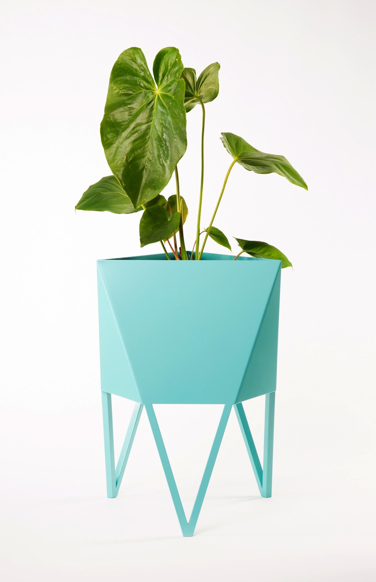 Steel Deca Planter in Mineral, Large, by Force/Collide, 2023