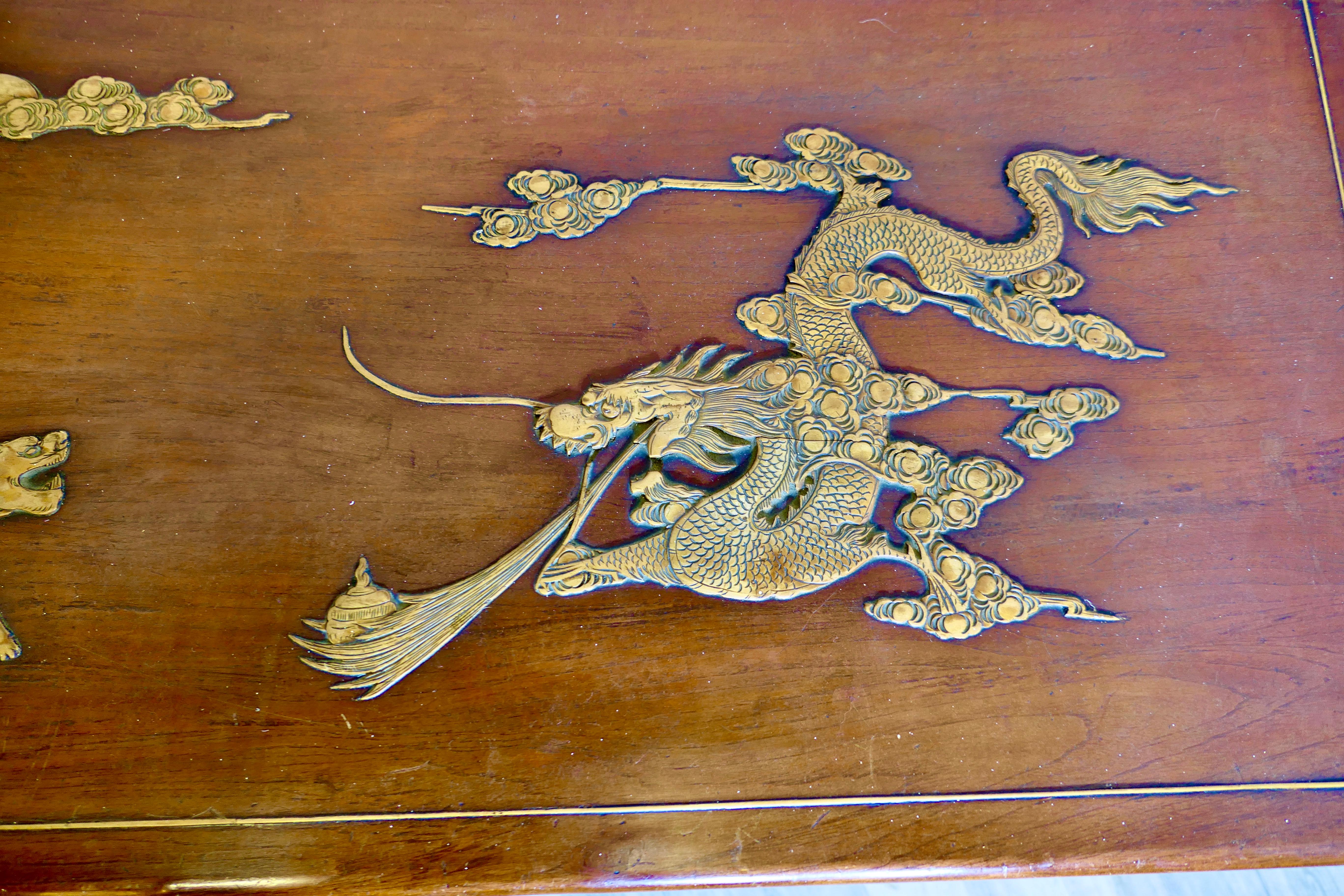 Early 20th Century Large Decorated Camphor Wood Blanket Chest