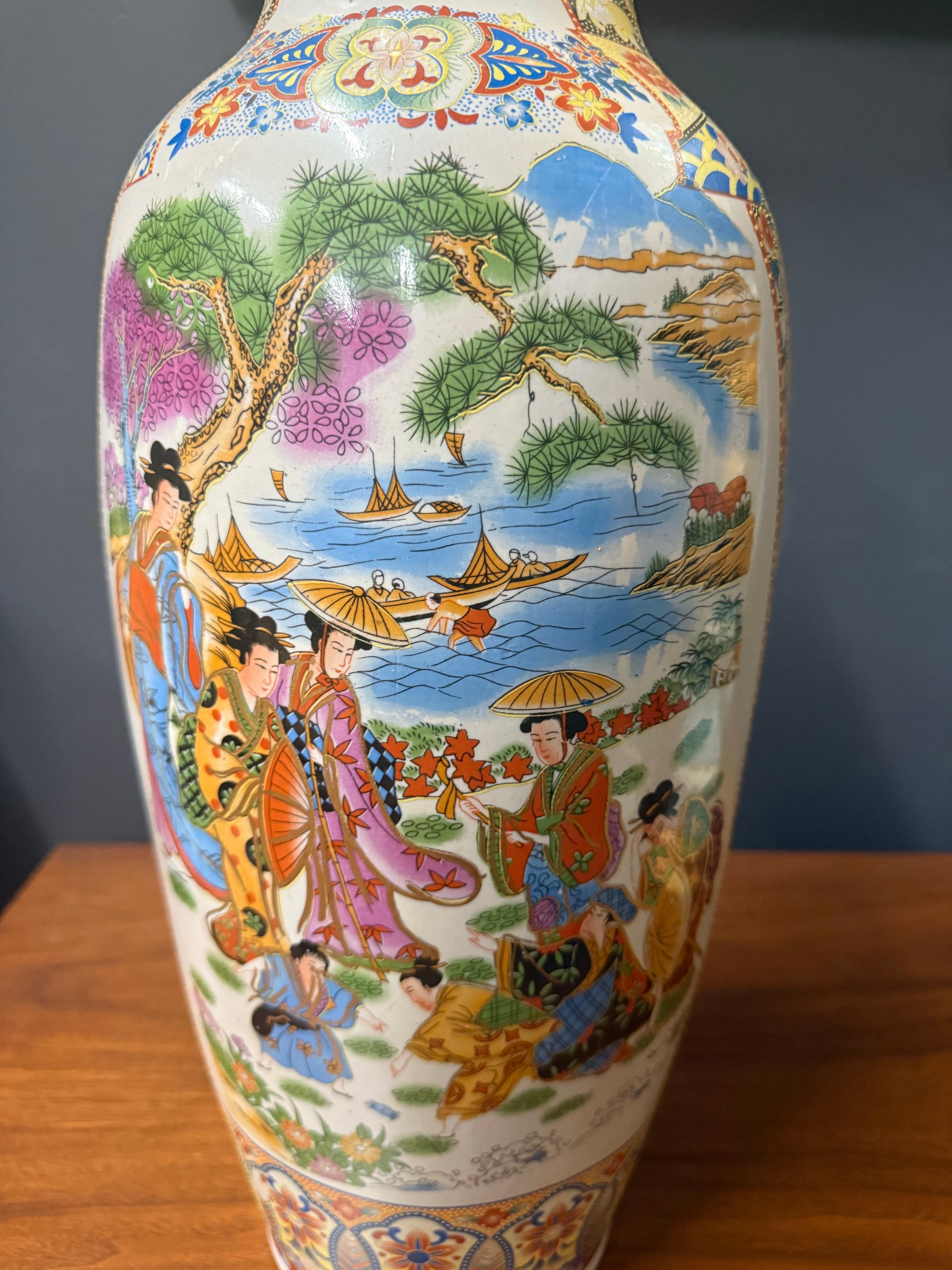 Large Decorated Chinese Vase from Ignoto, 1960 For Sale 4