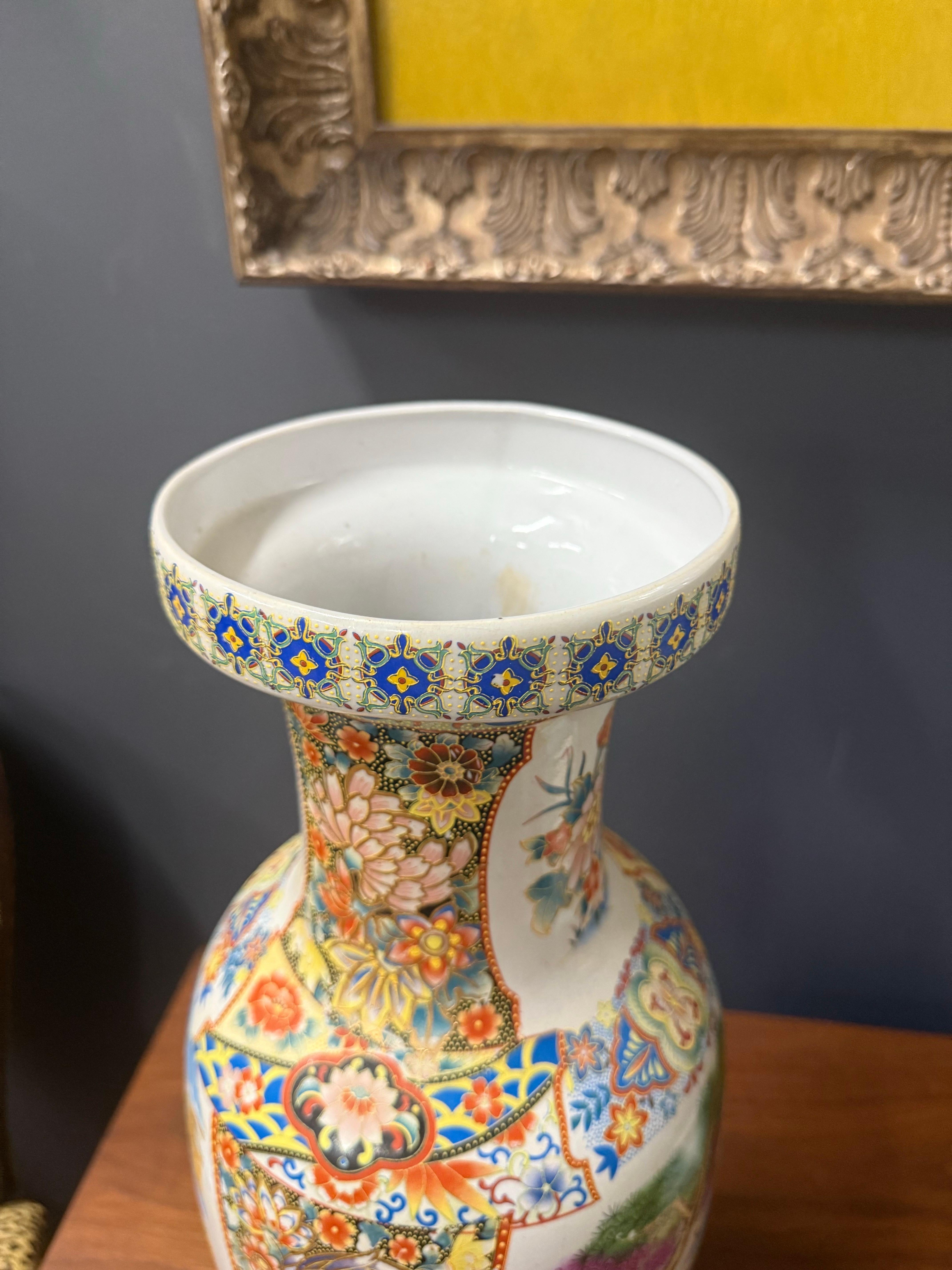 Large Decorated Chinese Vase from Ignoto, 1960 For Sale 7