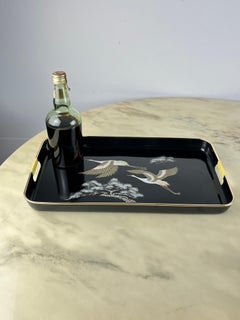 Großes verziertes japanisches Tablett, Vintage, 1960er Jahre