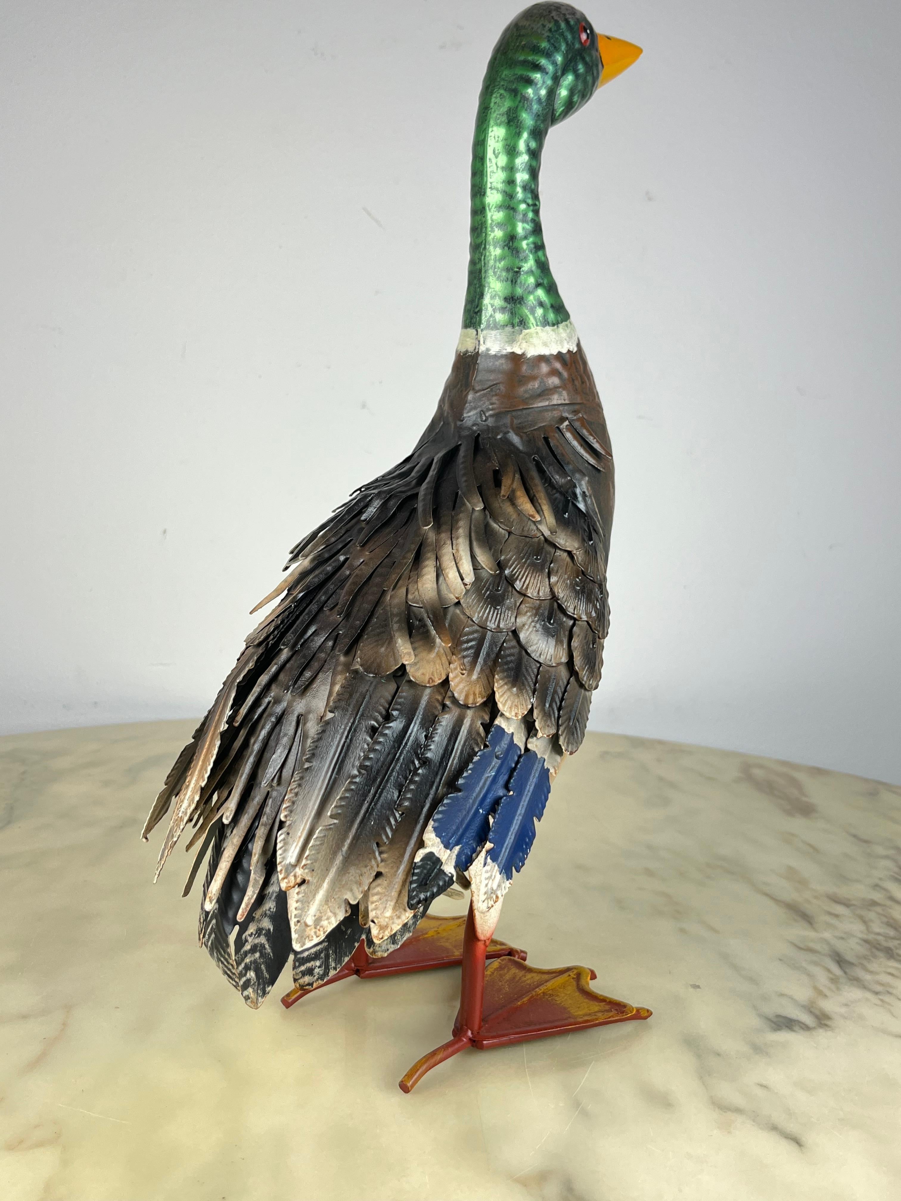 Large Decorated Metal Duck, Italy, 1980s In Good Condition For Sale In Palermo, IT