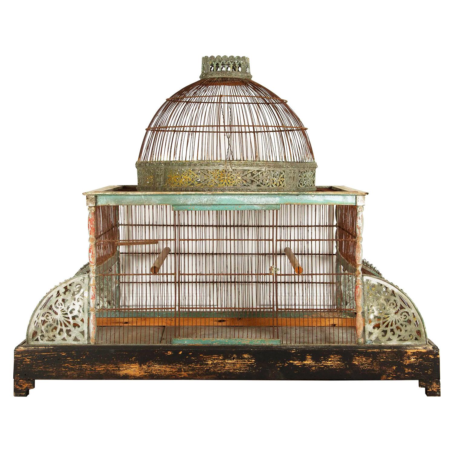 Large Decorative 19th Century Bird Cage