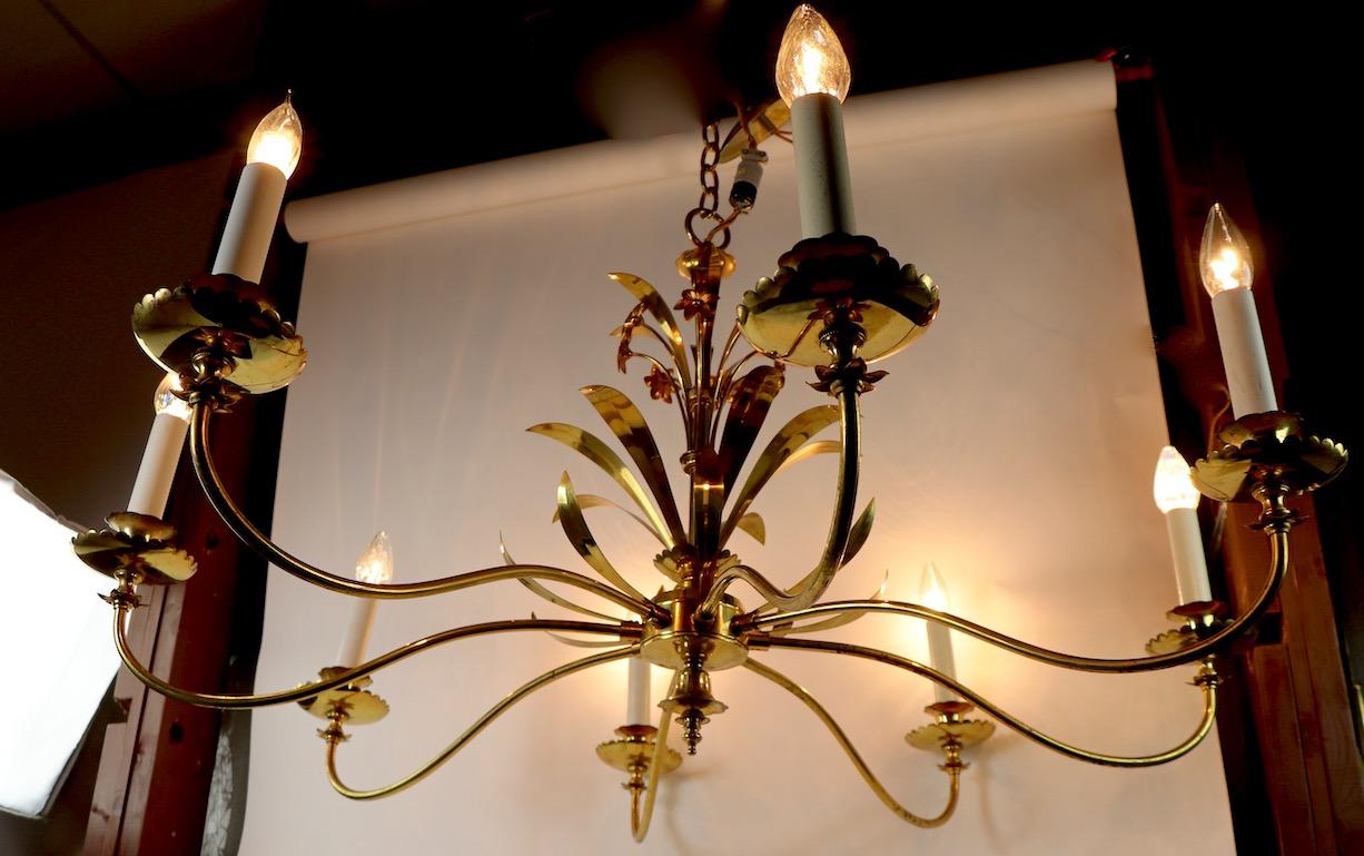 Large Decorative 8-Arm Chandelier by Halcolite 2