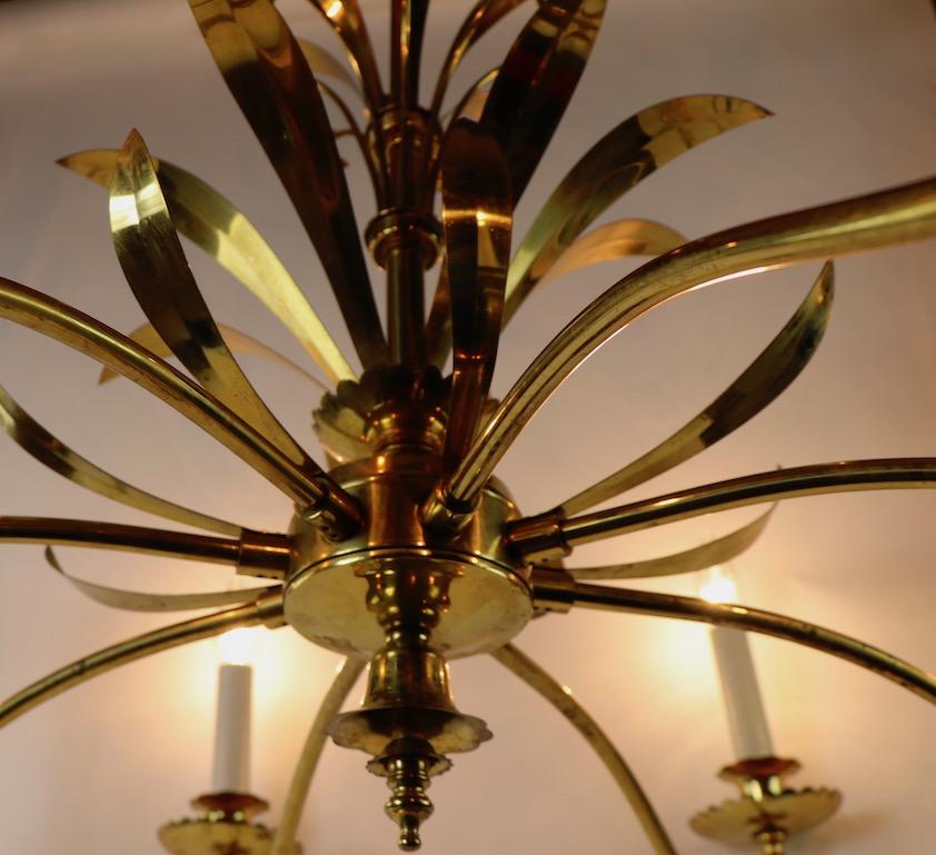 Large Decorative 8-Arm Chandelier by Halcolite 4