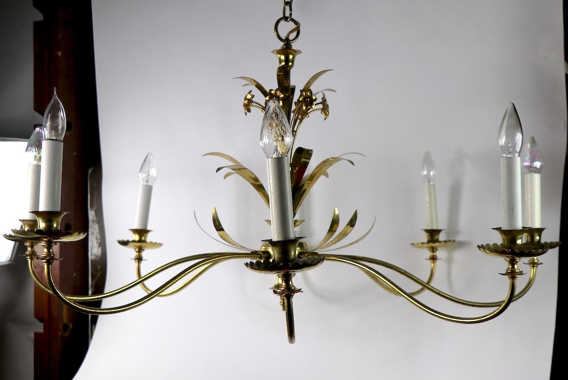 Large Decorative 8-Arm Chandelier by Halcolite 10