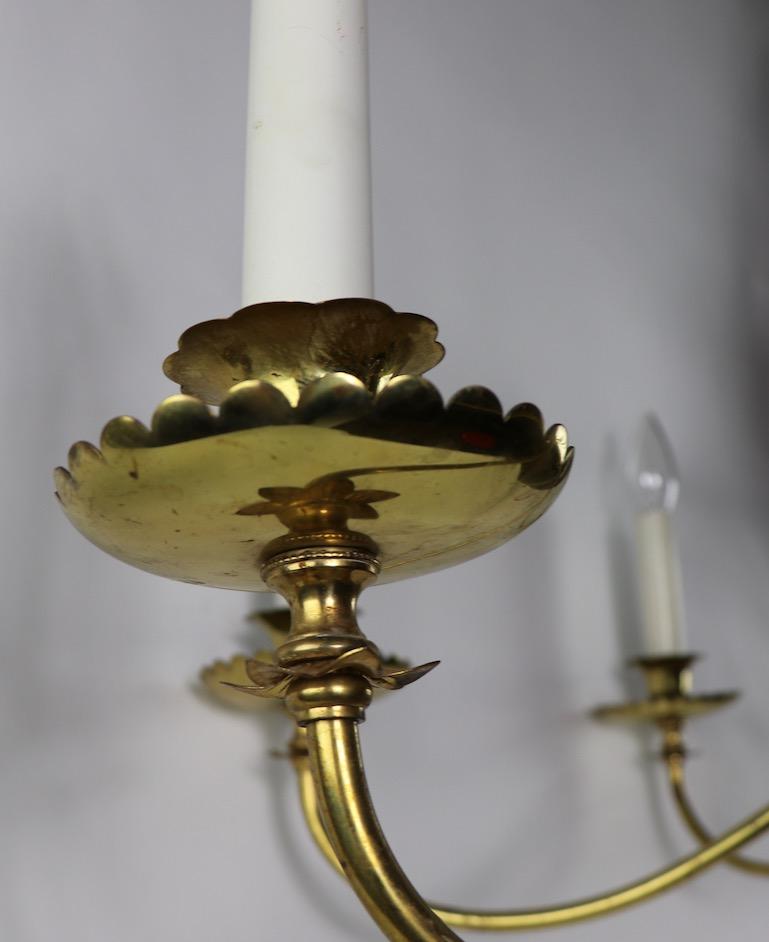 brass 8-arm chandelier