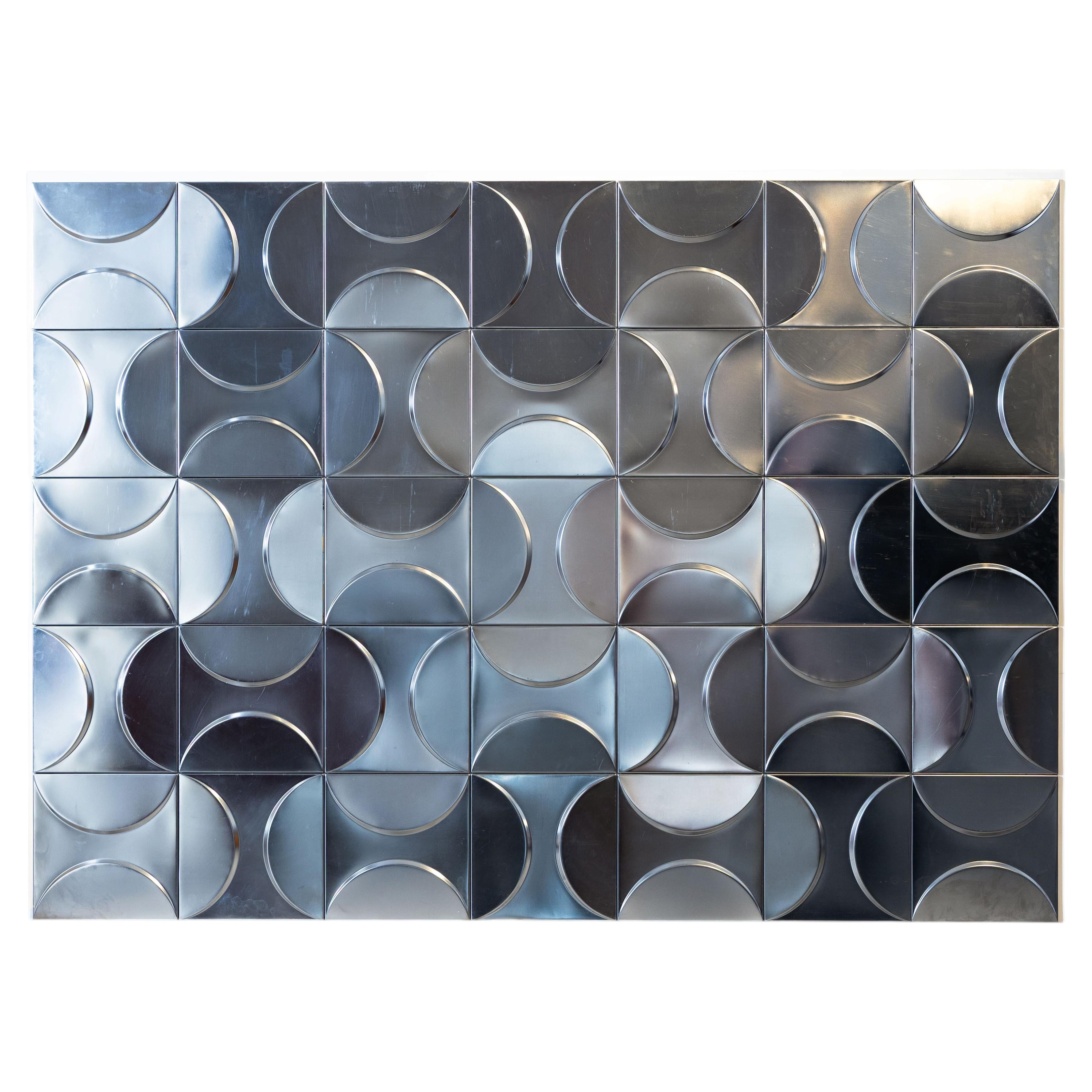 Large decorative aluminium panel, 1970
