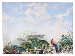 Gran cuadro decorativo y teatral firmado Gatti de los años 60