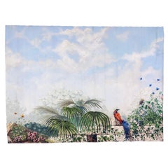 Grande peinture décorative et théâtrale signée Gatti des années 60