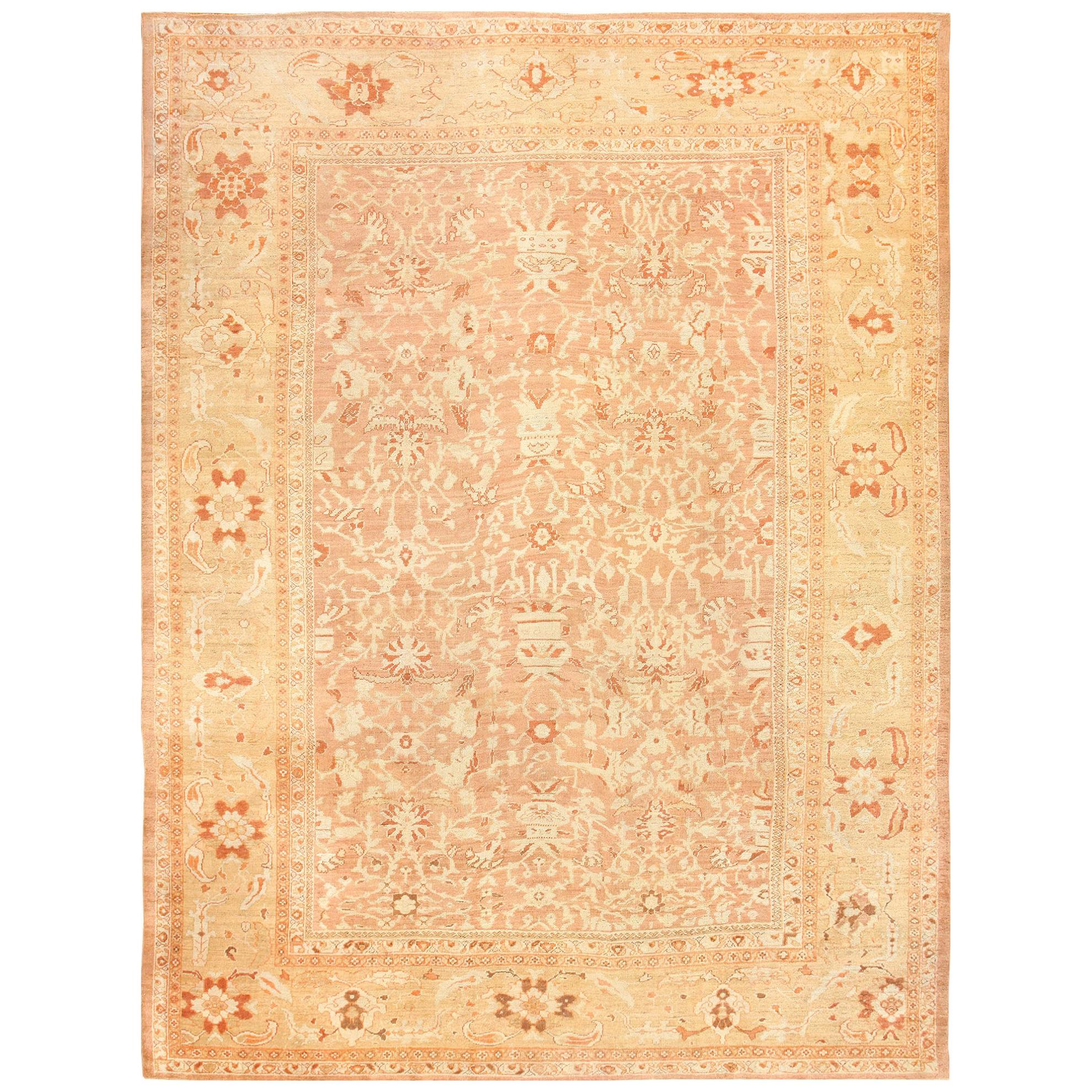 Large Decorative Antique Persian Ziegler Sultanabad Rug. Size: 11 ft x 15 ft