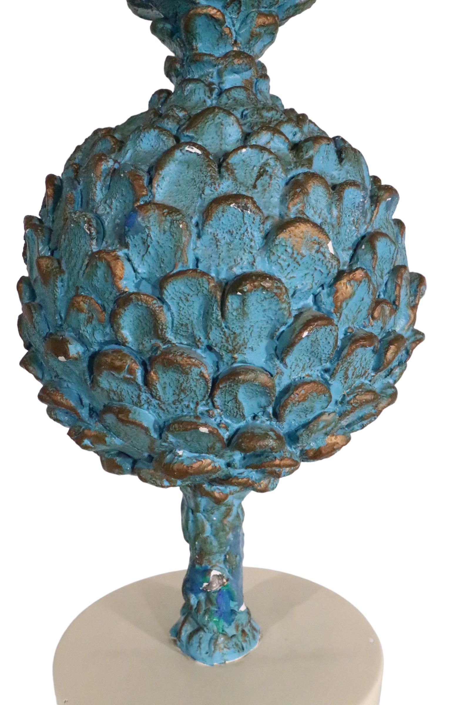 Large Decorative  Artichoke Plant Form Table Lamp  For Sale 4