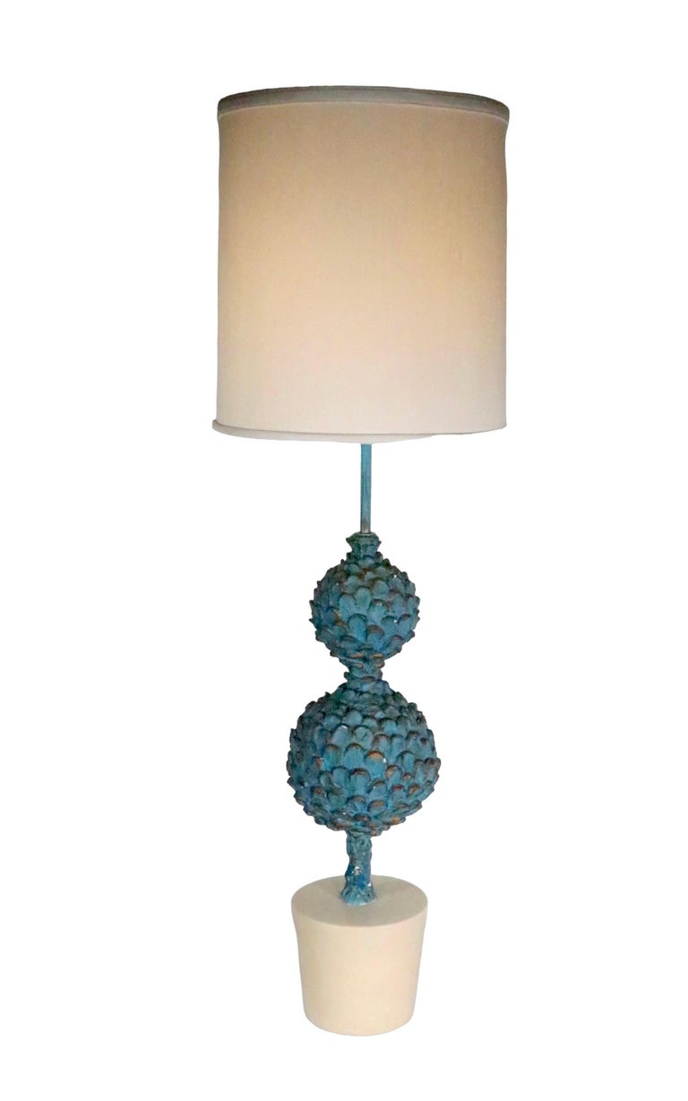 Large Decorative Artichoke Plant Form Table Lamp For Sale at 1stDibs