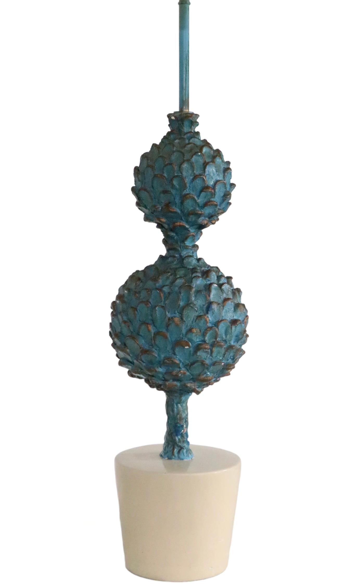 Large Decorative  Artichoke Plant Form Table Lamp  For Sale 9