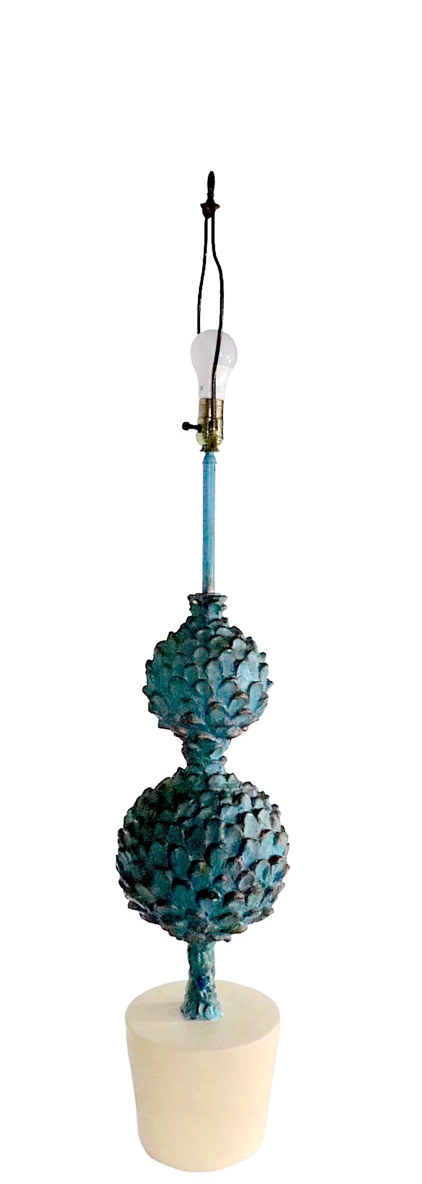 Large Decorative  Artichoke Plant Form Table Lamp  In Fair Condition For Sale In New York, NY