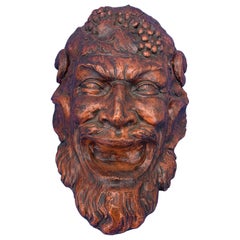 Large Decorative Bacchus Cast Wall Sculpture