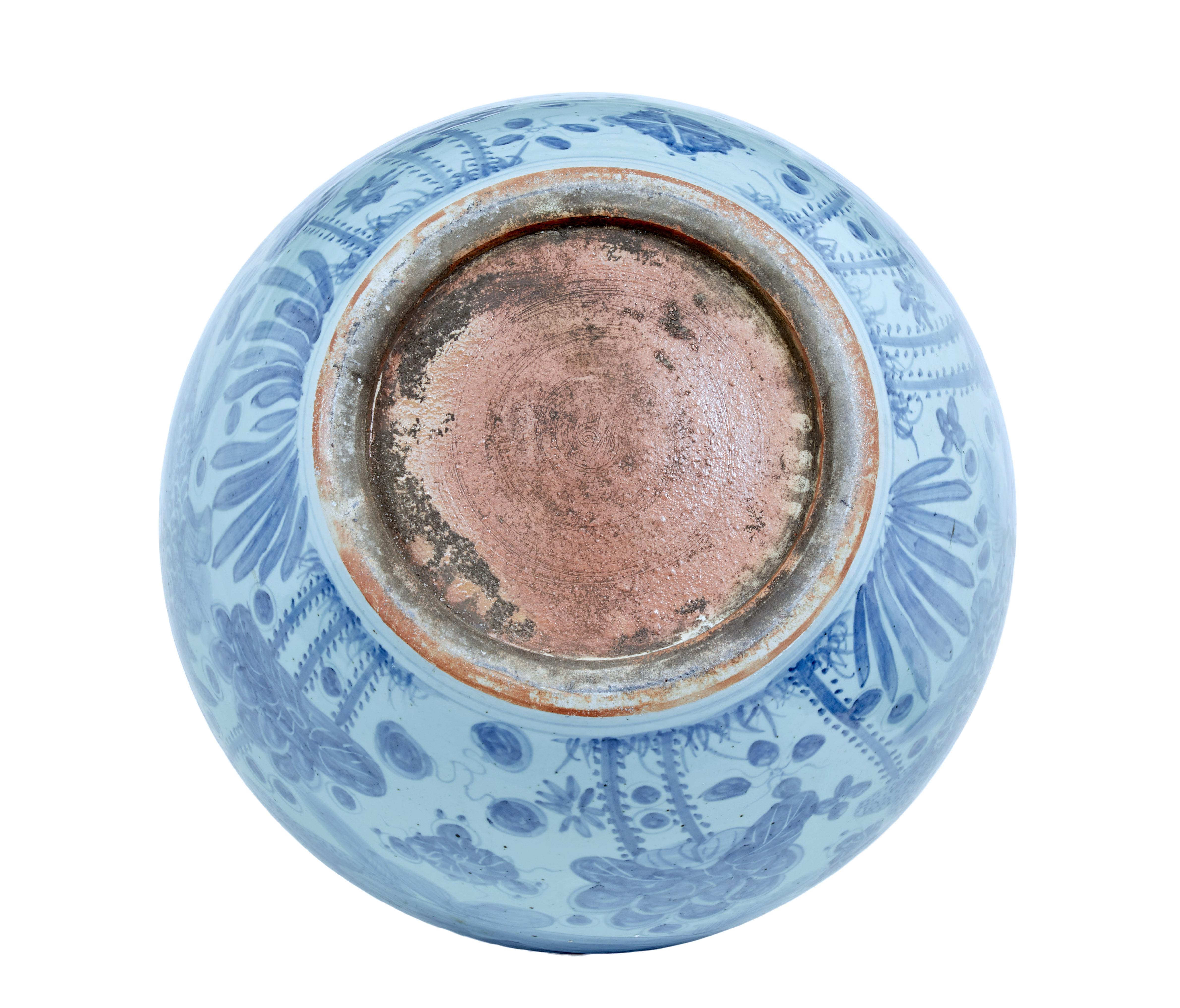 20th Century Large Decorative Blue and White Ceramic Chinese Vase