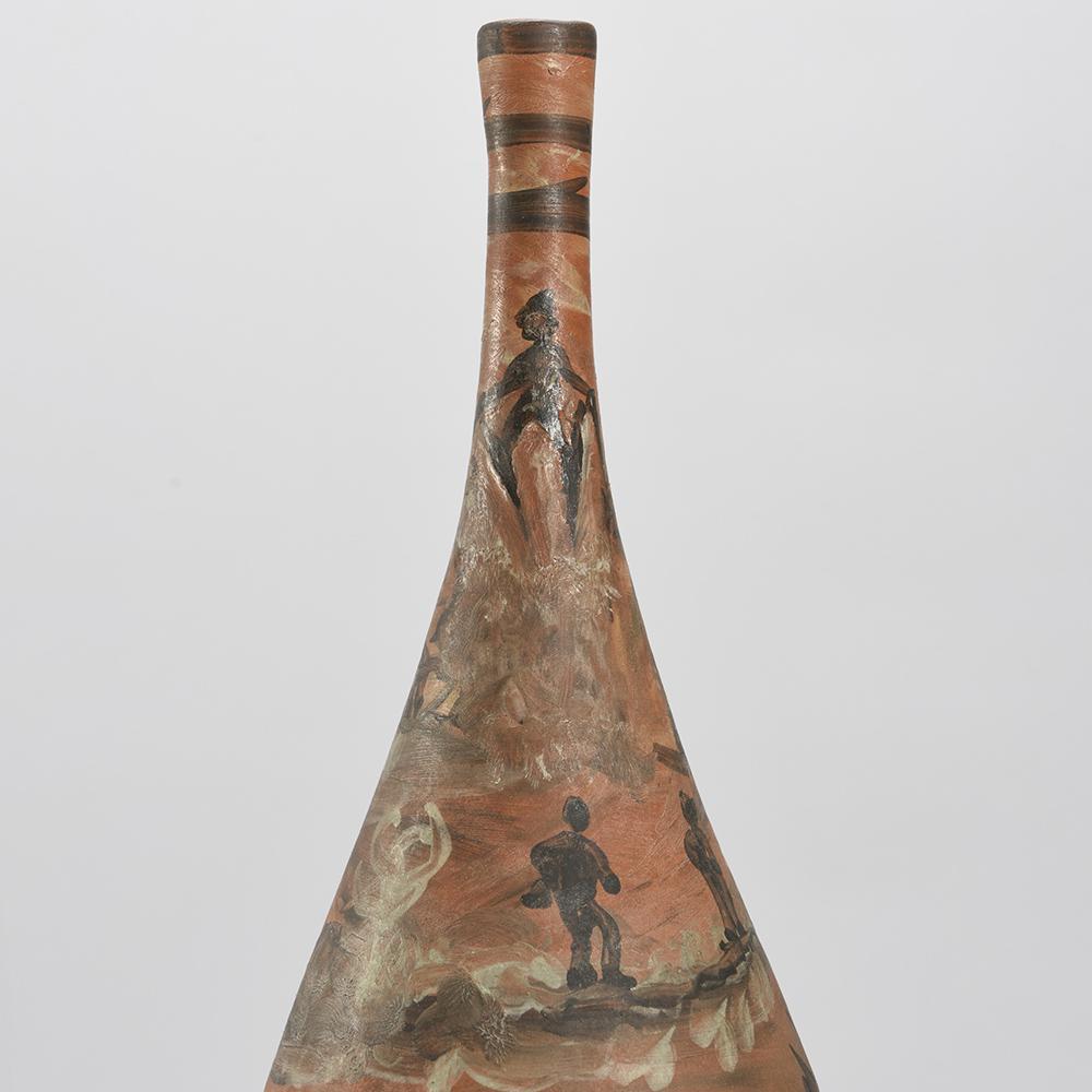  Große dekorative Flasche des französischen Keramikers Jules Agard  (Moderne der Mitte des Jahrhunderts) im Angebot