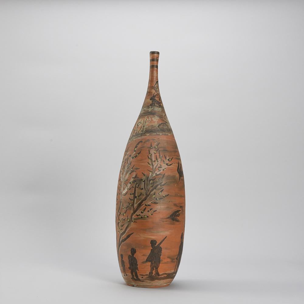 Large Decorative Bottle by the French Ceramicist Jules Agard For Sale 4