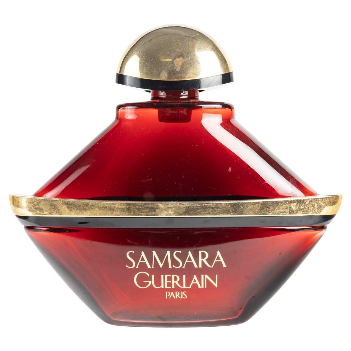Gran frasco decorativo para el perfume Samsara, Guerlain, 1990.