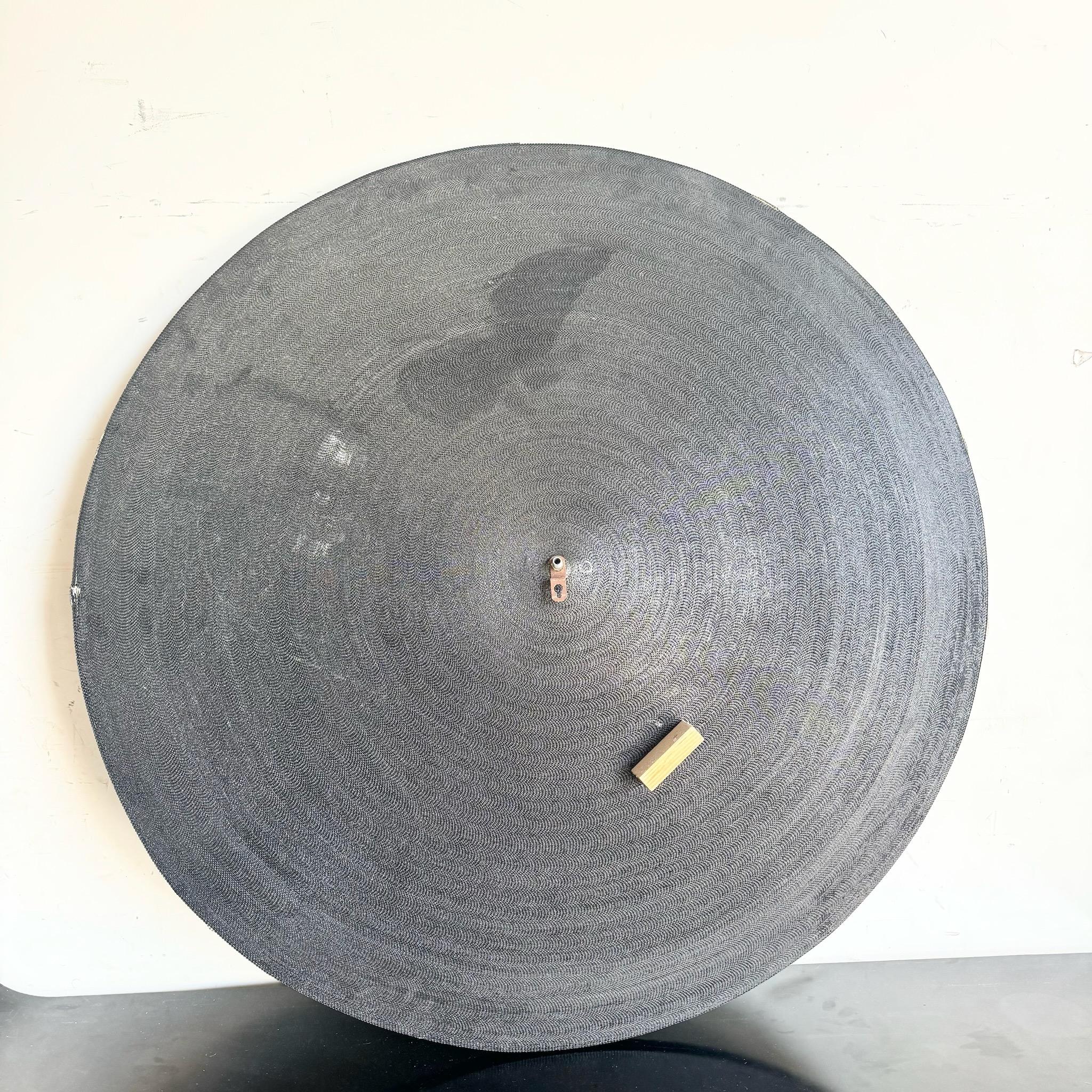Late 20th Century Large Decorative Brown and Tan Cardboard Plate For Sale