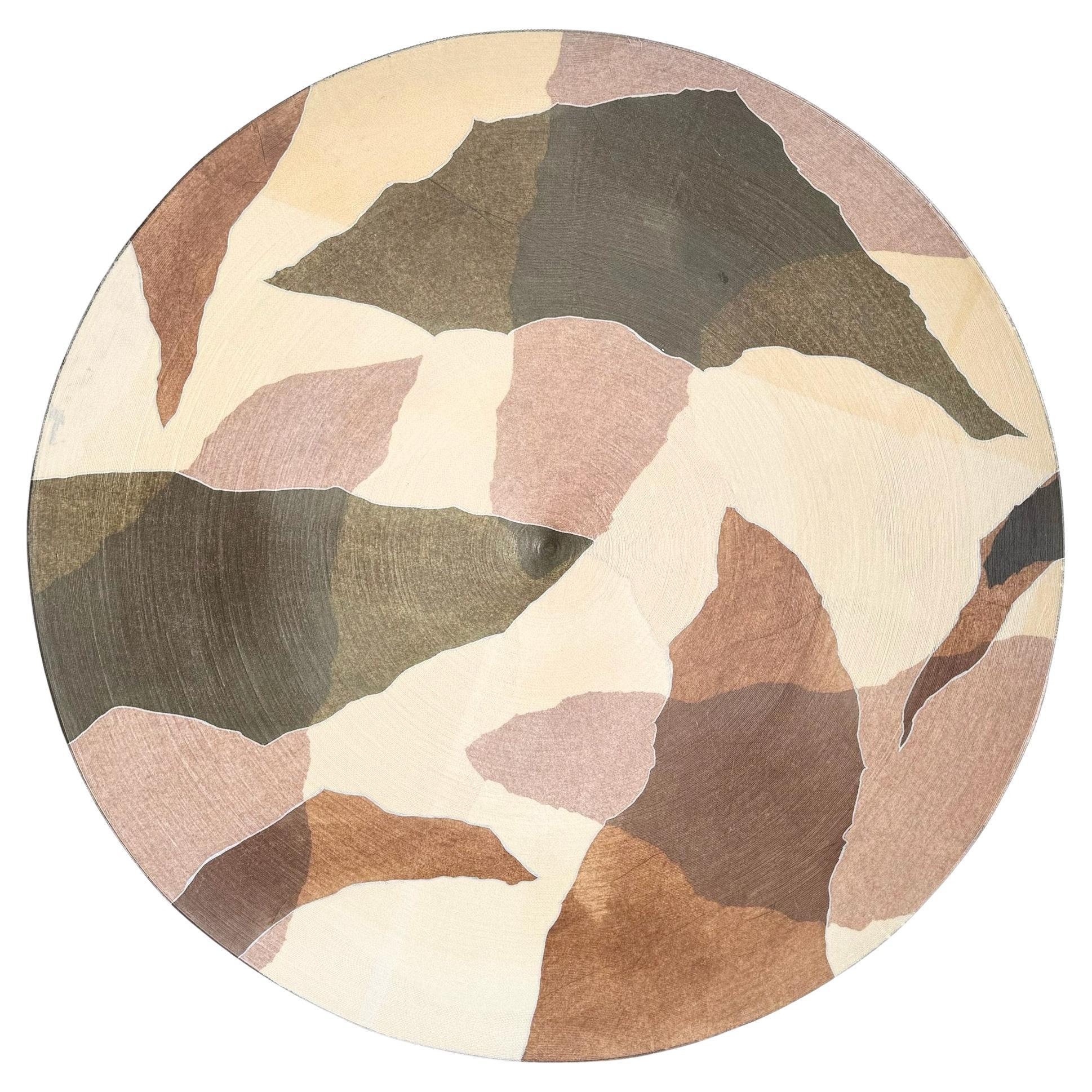 Large Decorative Brown and Tan Cardboard Plate